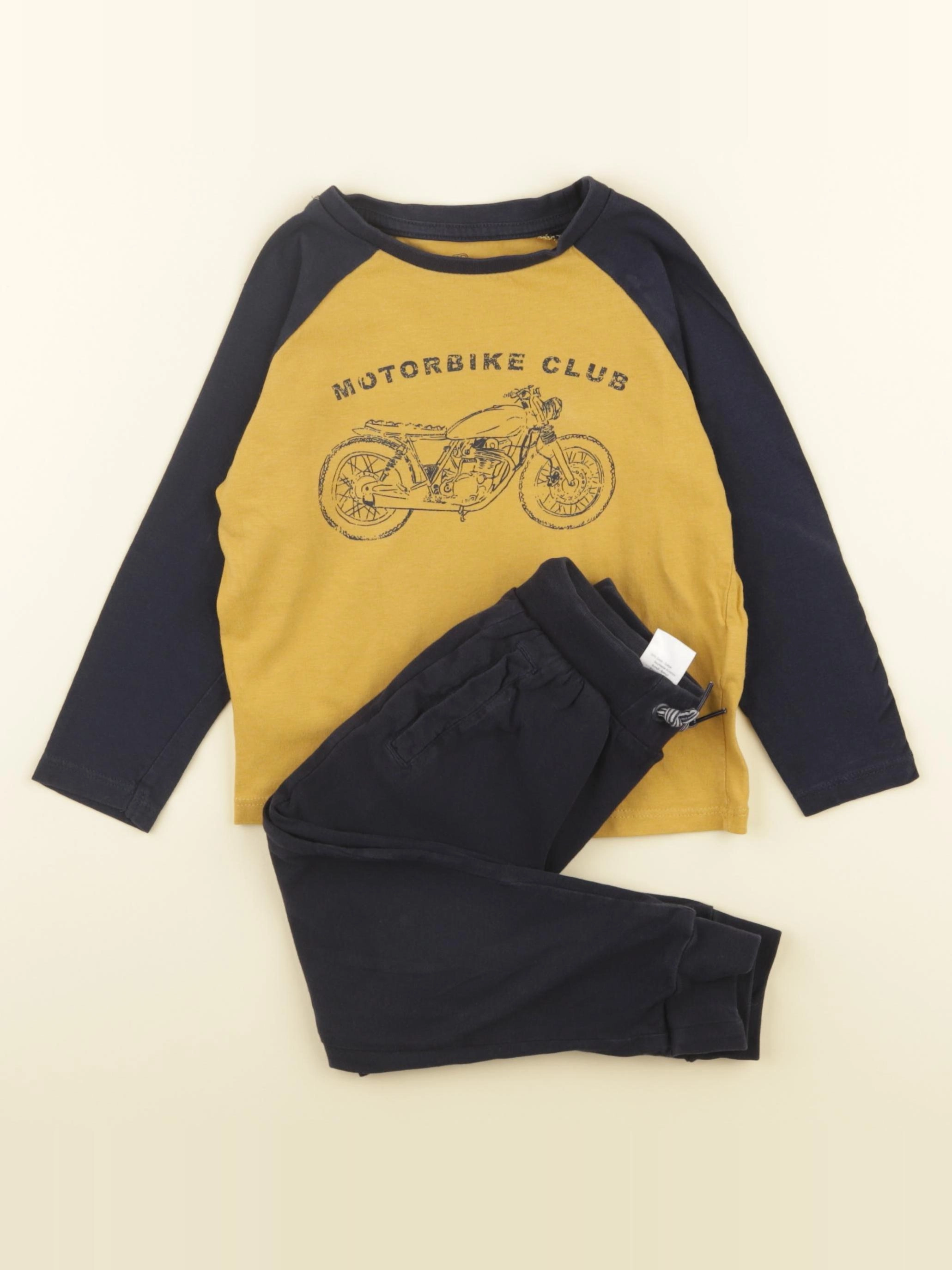 La Redoute - pyjama coton jaune, bleu - 3 ans