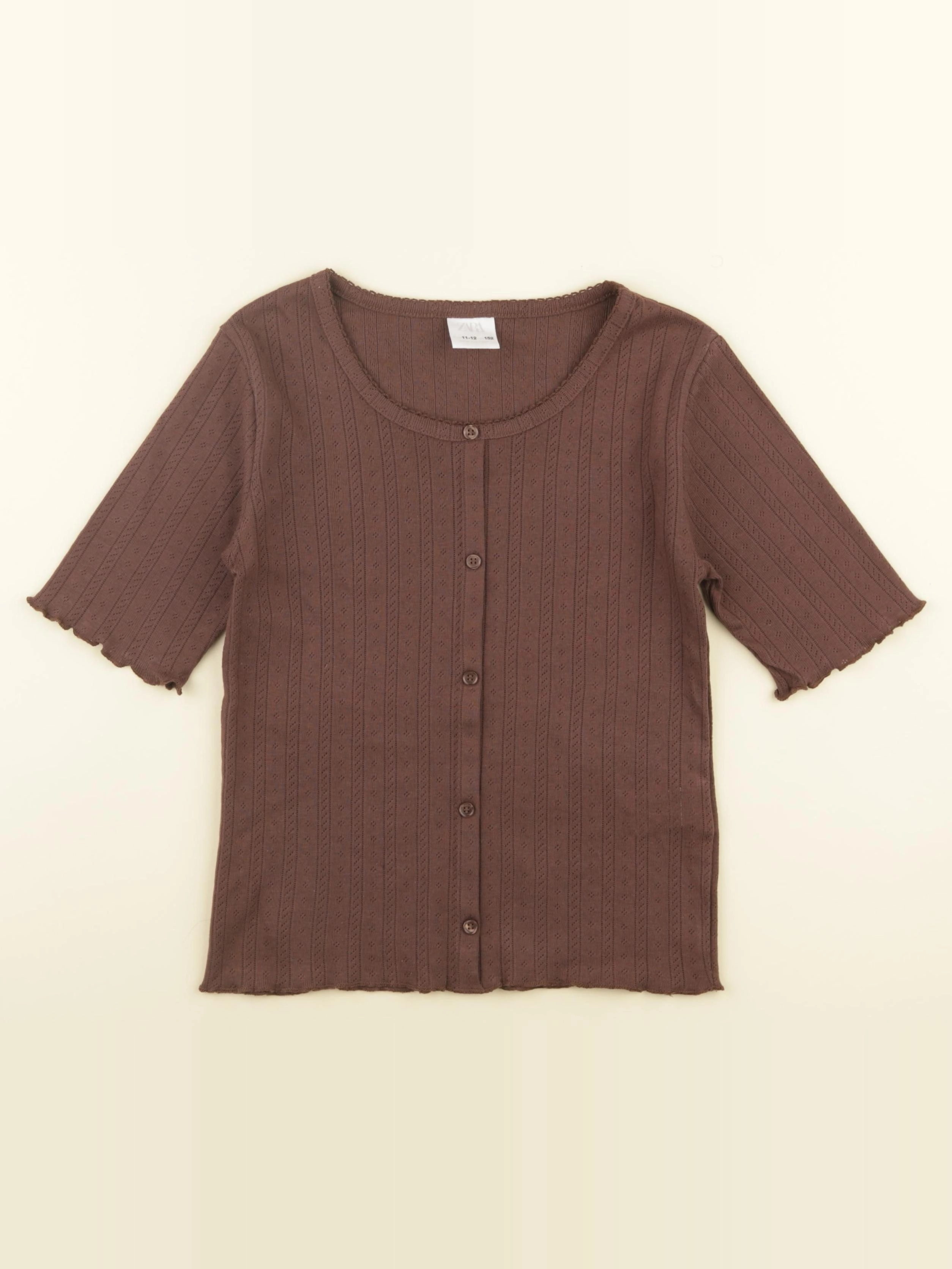 Zara - tee-shirt marron - 11/12 ans
