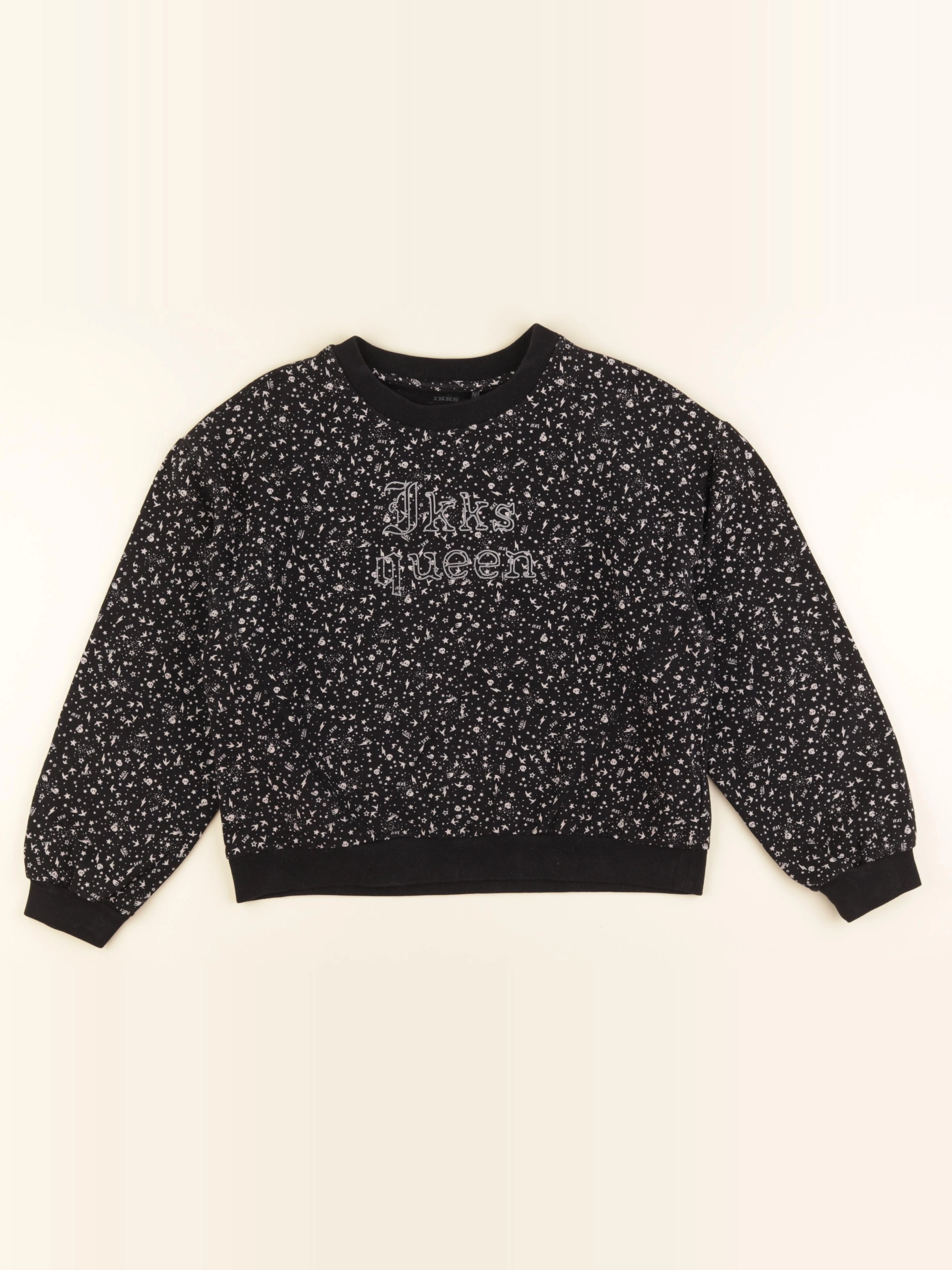 IKKS - sweat noir, blanc - 12 ans