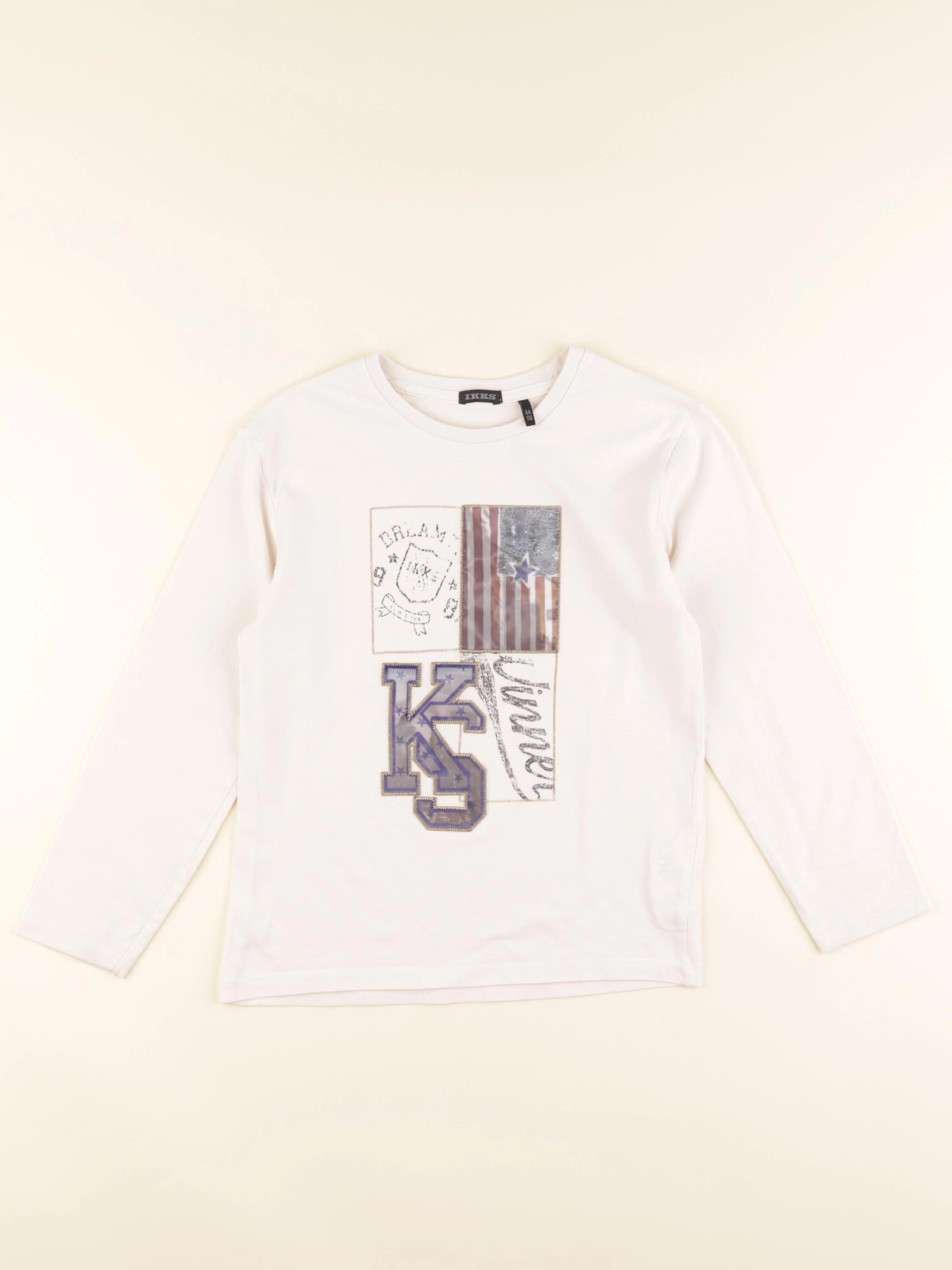 IKKS - tee-shirt beige - 6 ans