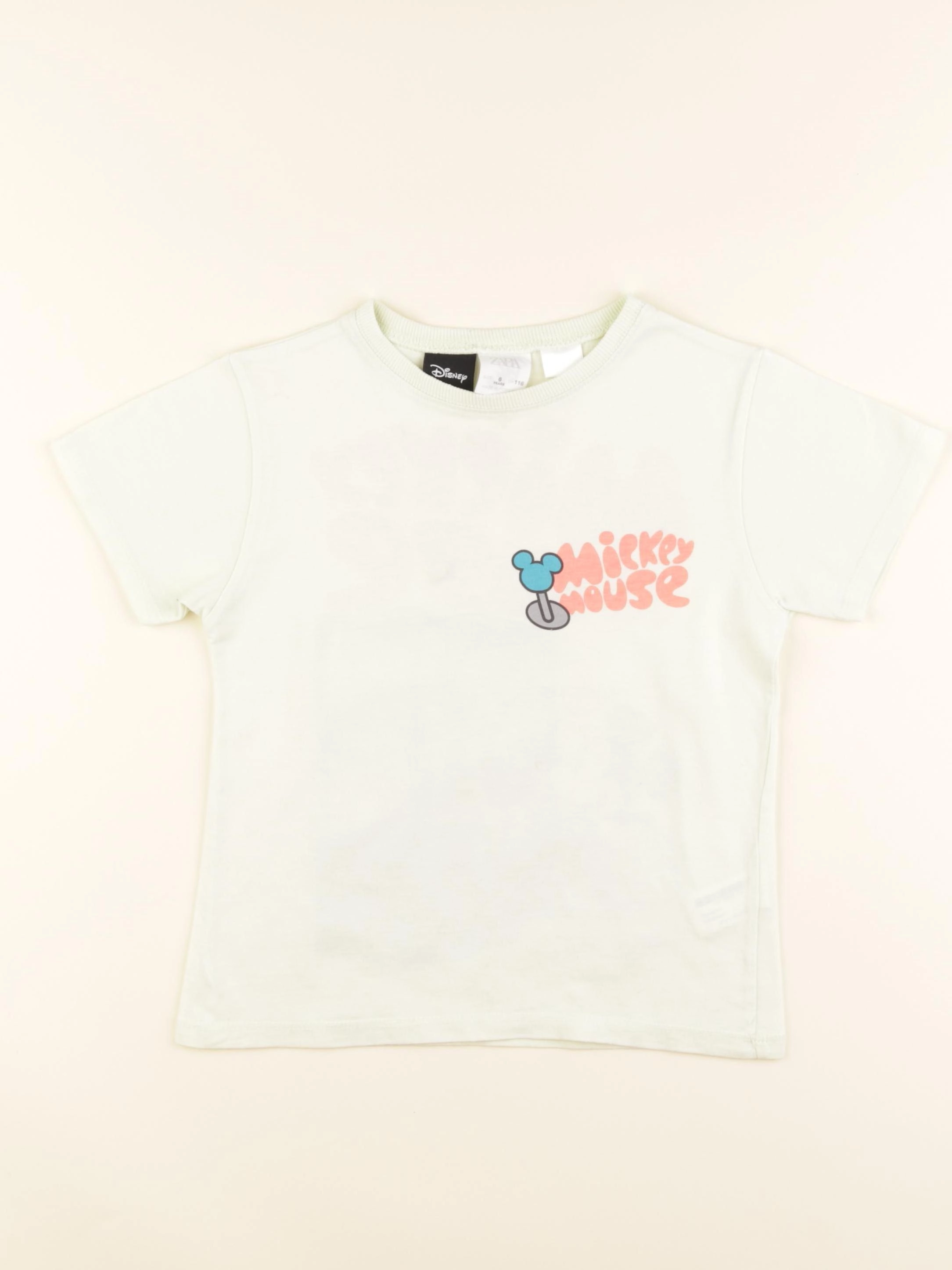 Zara - tee-shirt imprimé au dos jaune - 6 ans