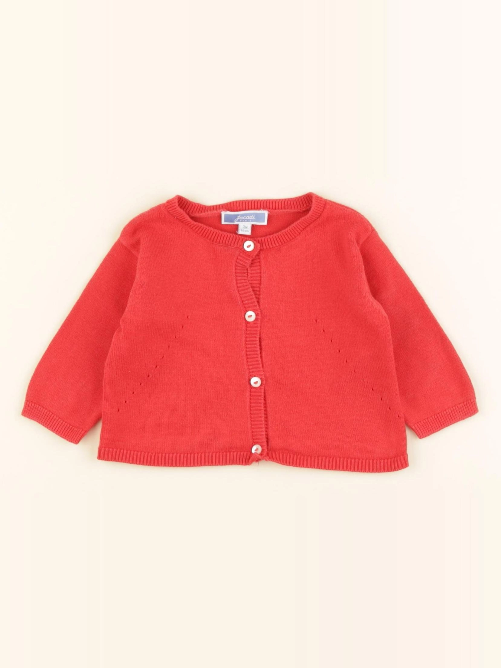 Jacadi - gilet rouge - 3 mois