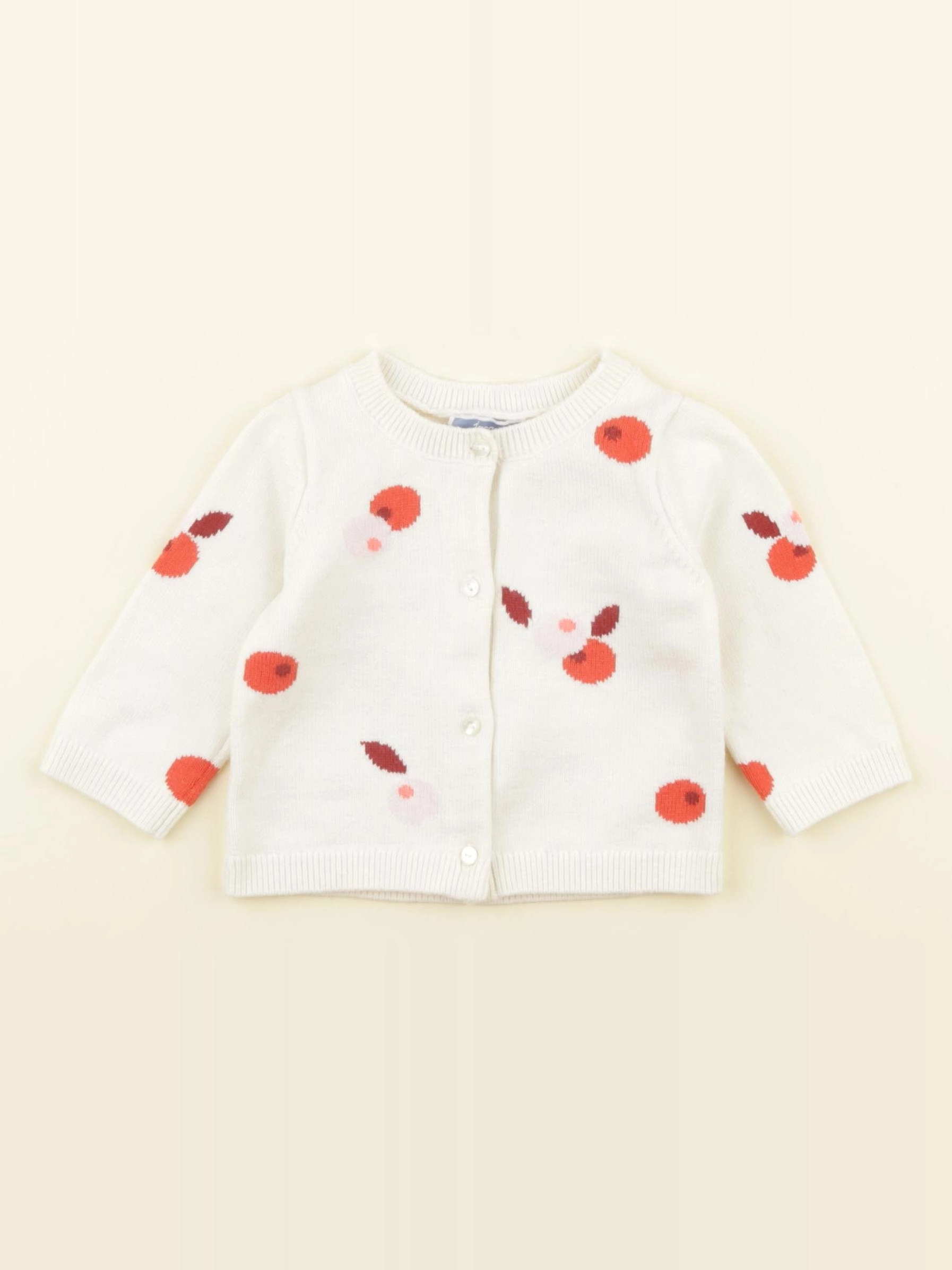 Jacadi - gilet blanc - 6 mois