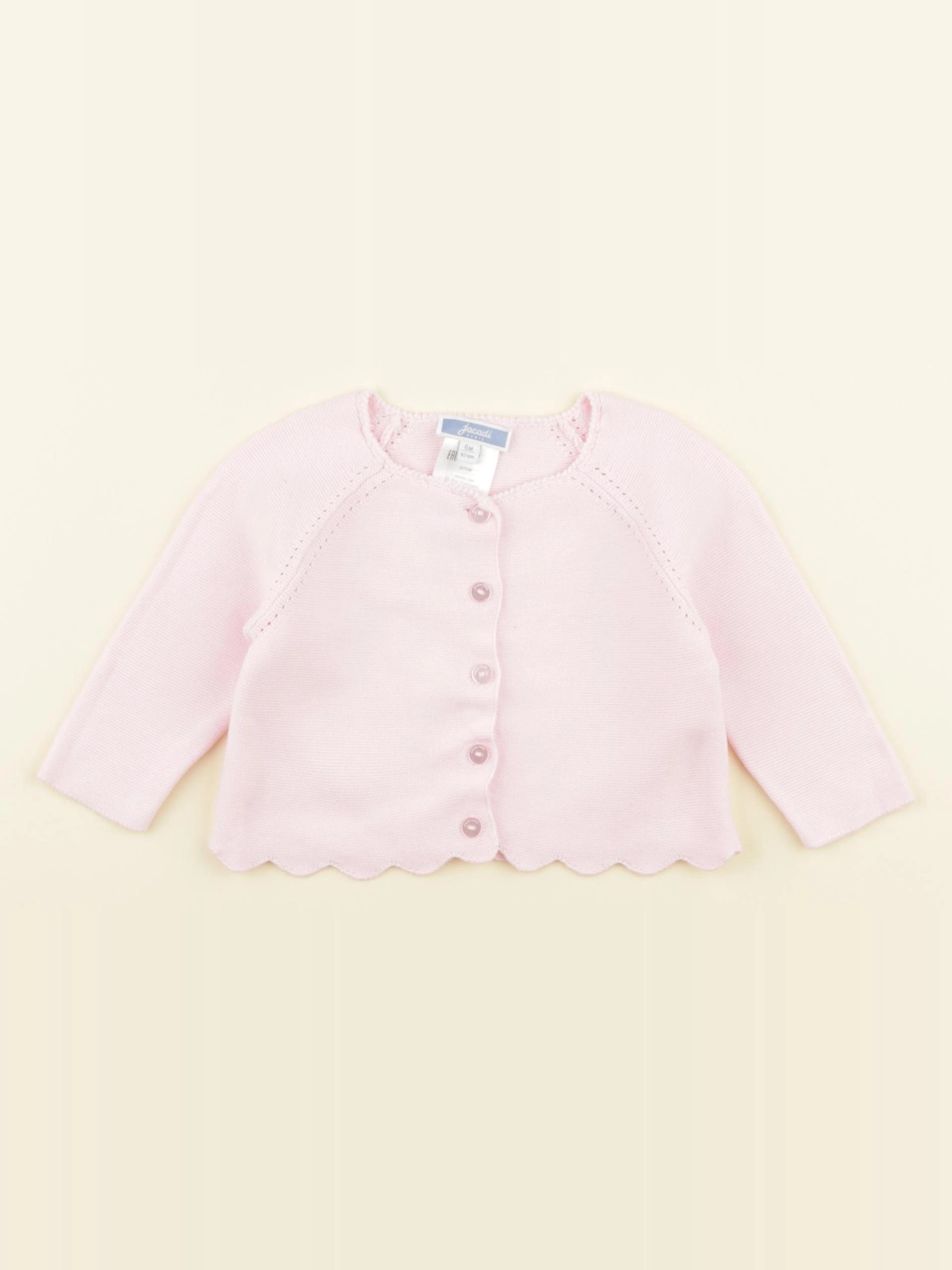 Jacadi - gilet rose - 6 mois