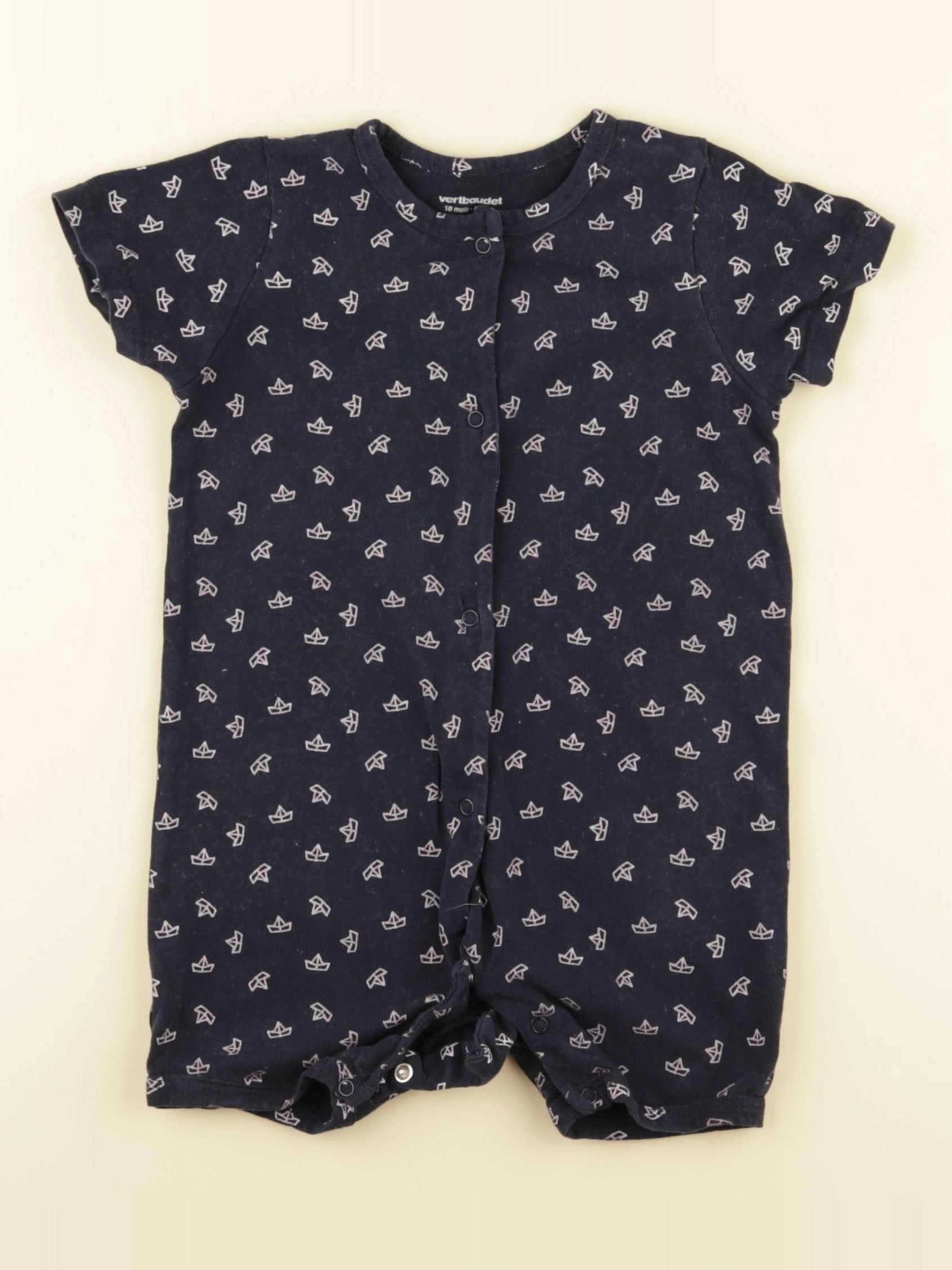 Vertbaudet - pyjama coton bleu - 18 mois