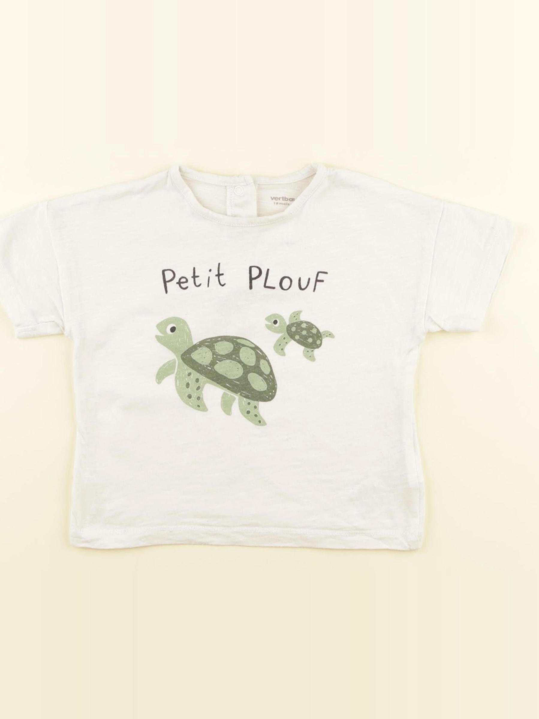 Vertbaudet - tee-shirt blanc - 18 mois