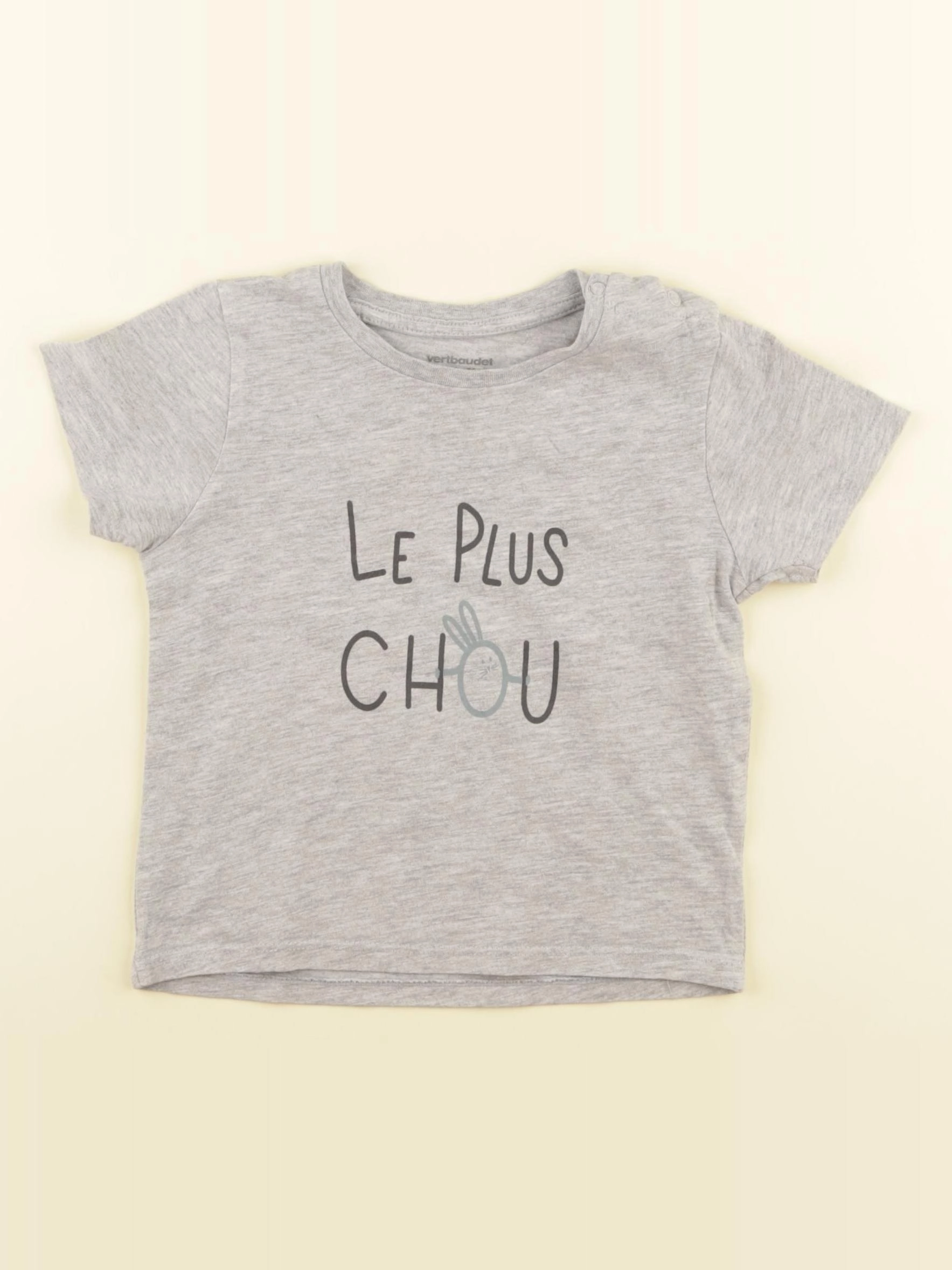 Vertbaudet - tee-shirt gris - 24 mois