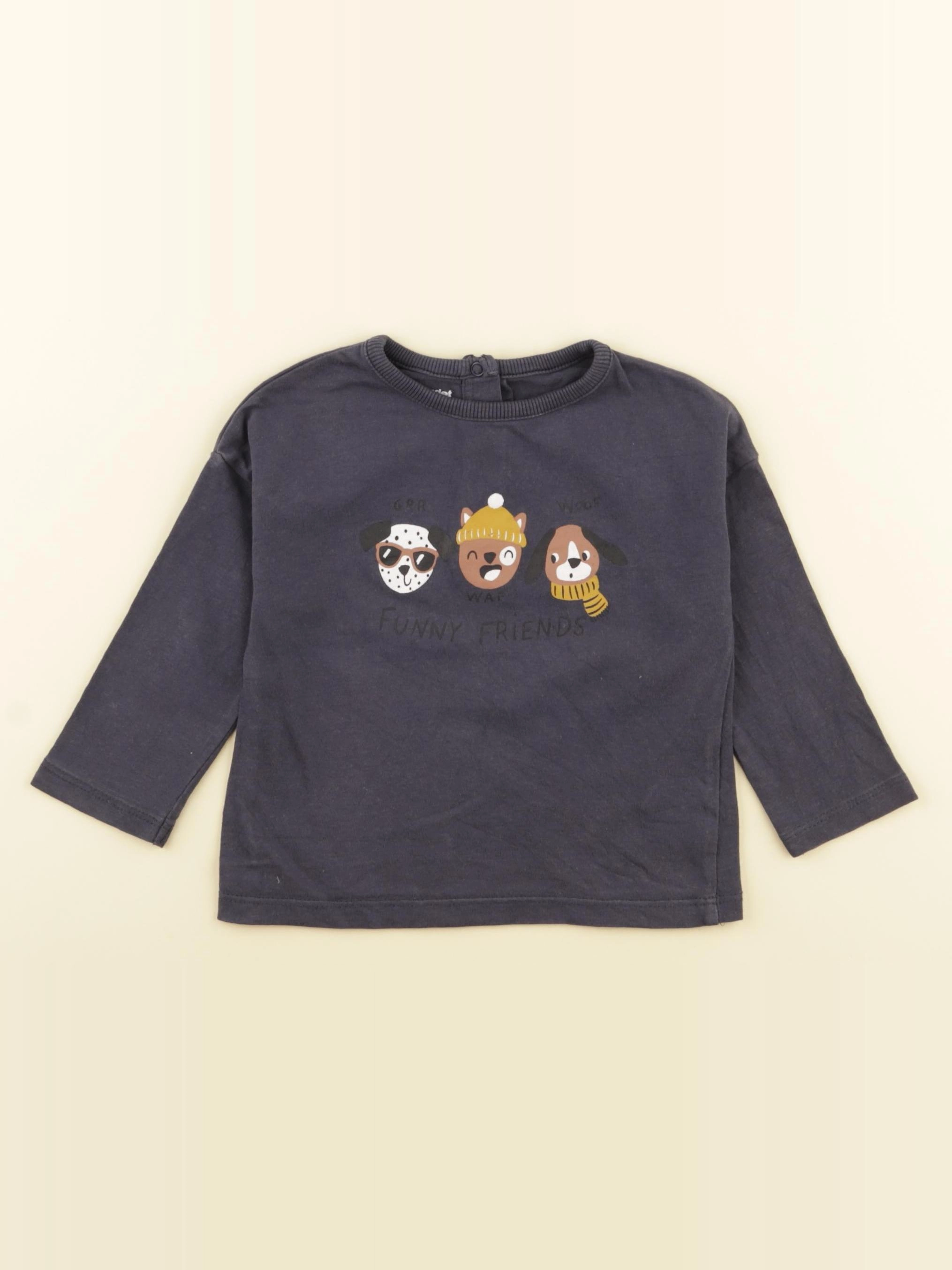 Vertbaudet - tee-shirt bleu - 18 mois