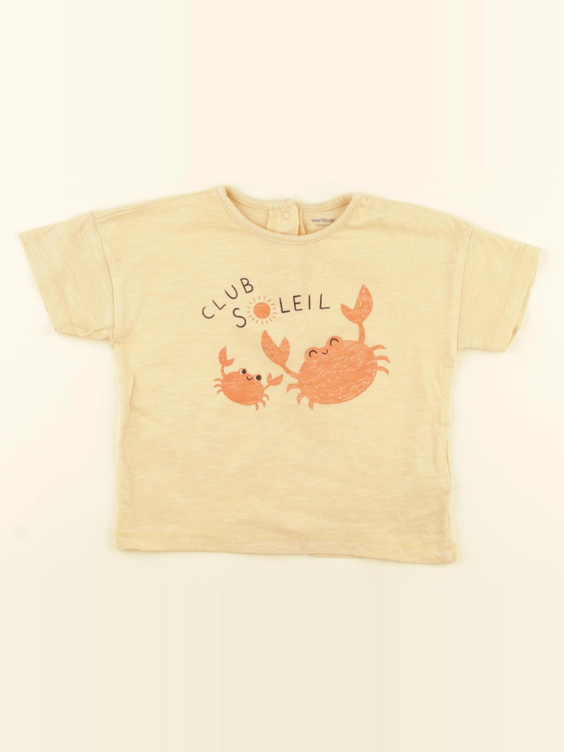 Vertbaudet - tee-shirt jaune - 18 mois