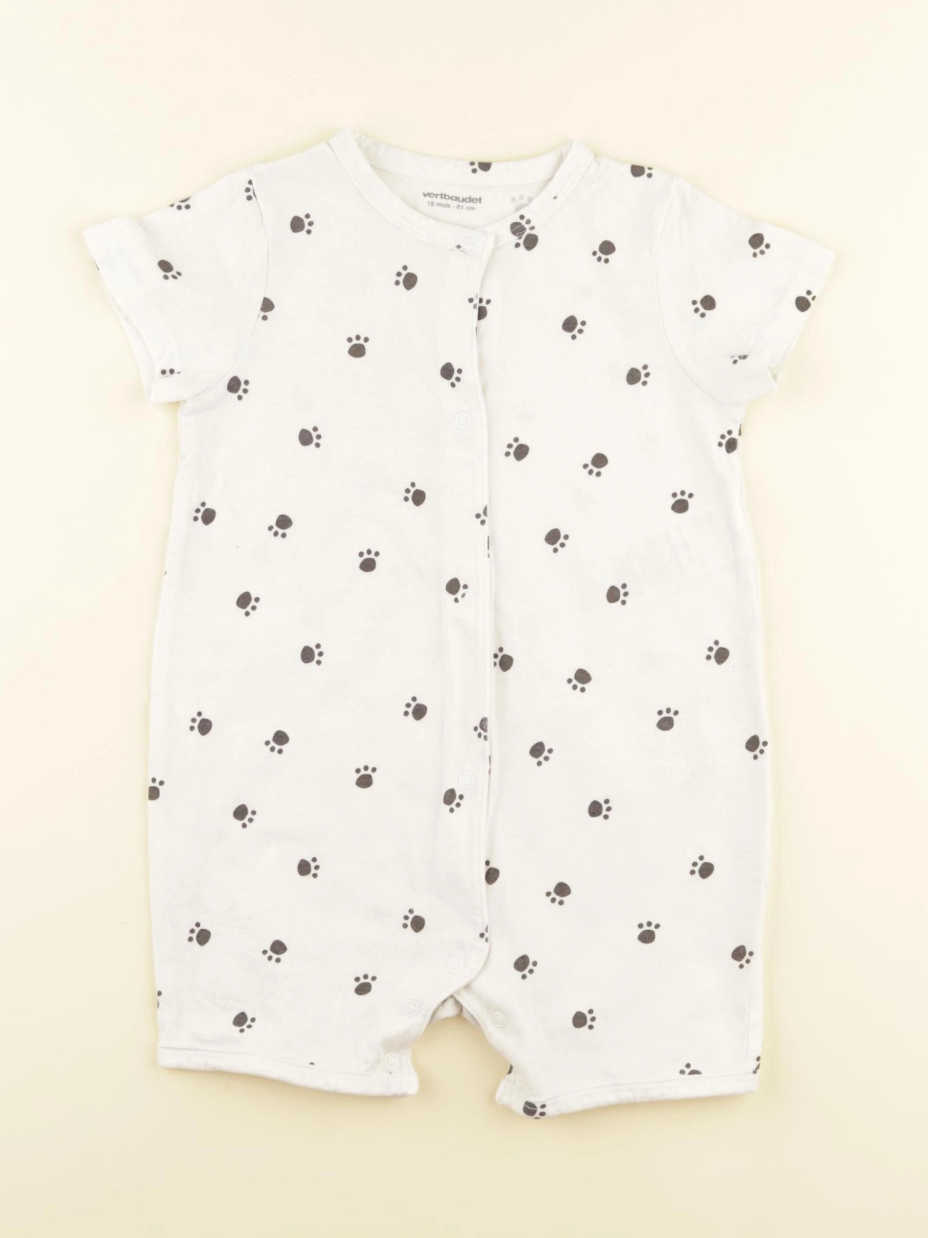 Vertbaudet - combinaison blanc - 18 mois