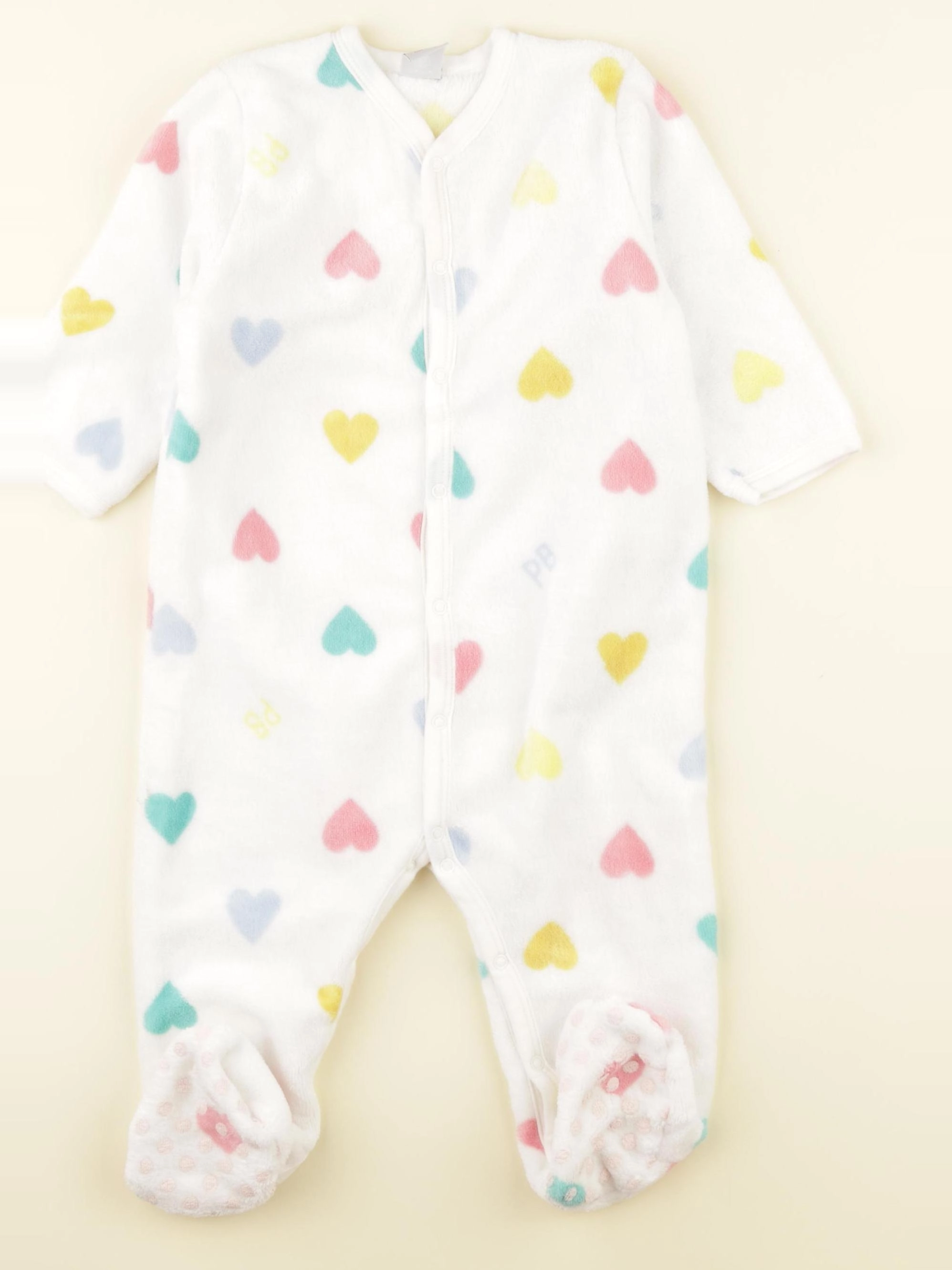 Petit Bateau - pyjama velours multicolore - 12 mois