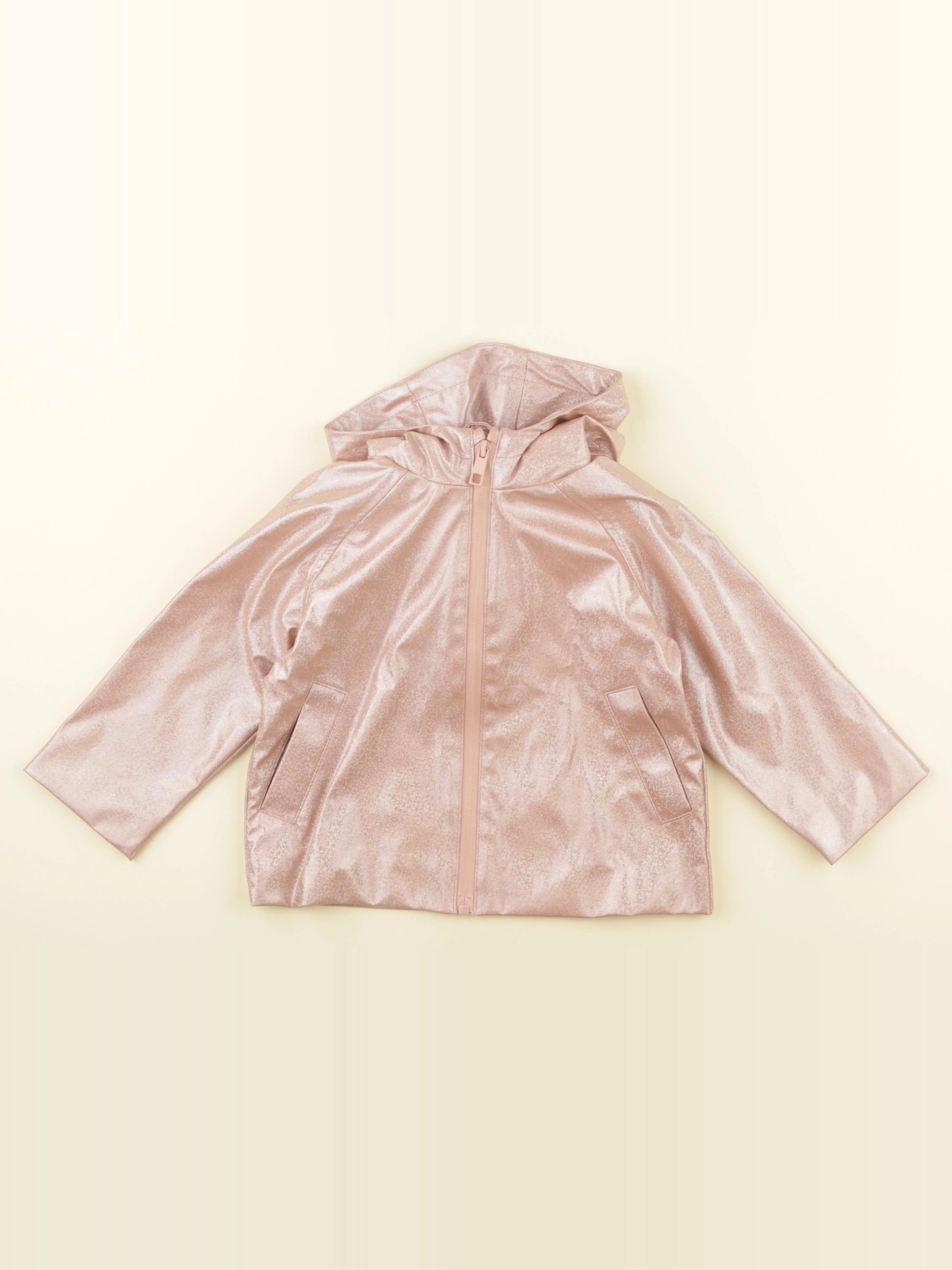 Zara - imperméable rose, argent - 2 ans