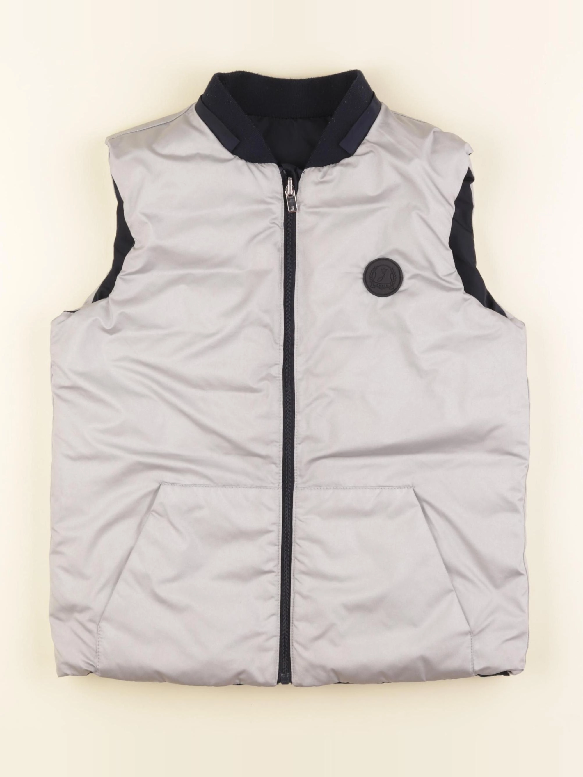 Jacadi - doudoune réversible argent, bleu - 10 ans