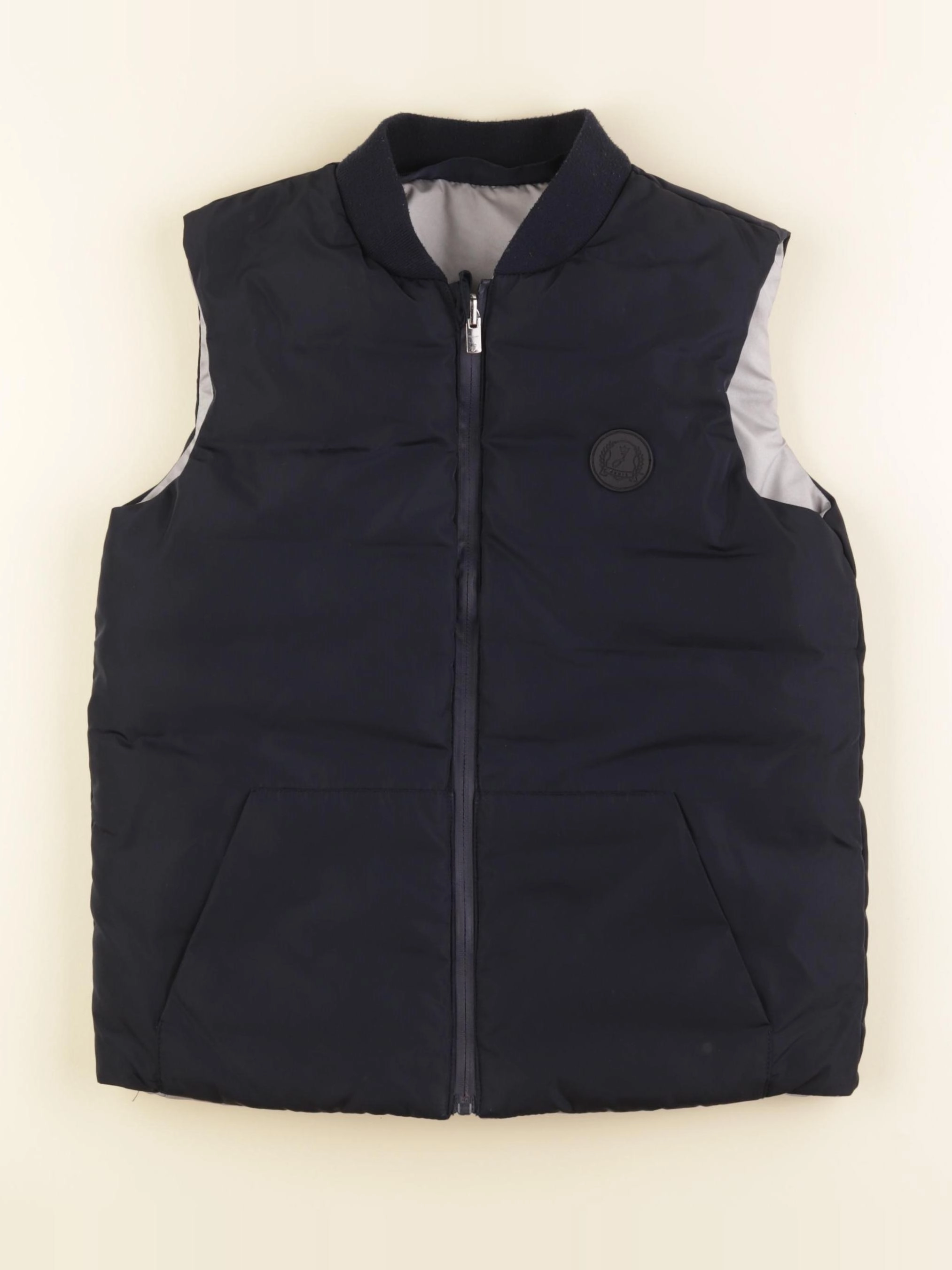 Jacadi - doudoune réversible argent, bleu - 10 ans