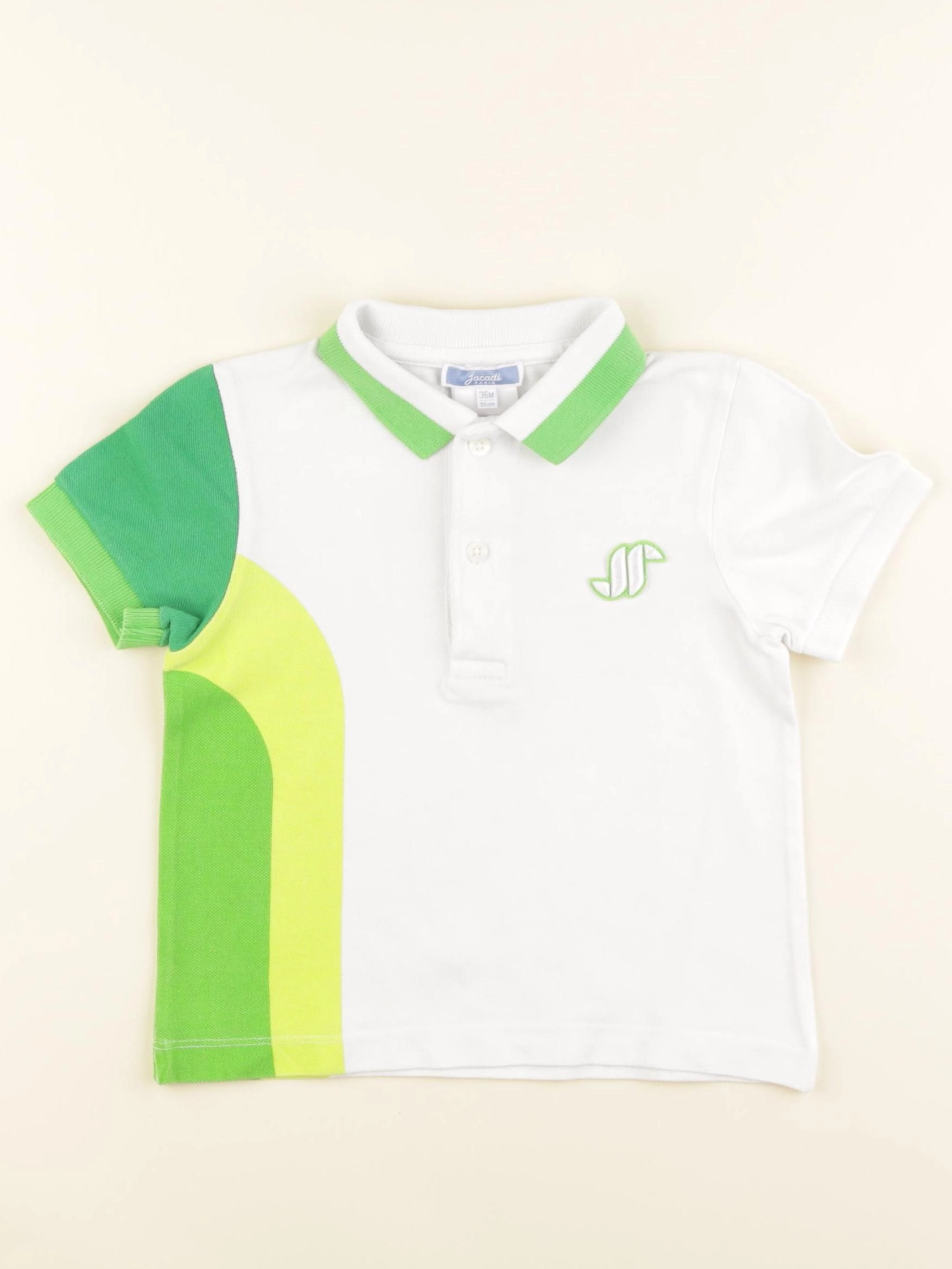 Jacadi - polo blanc - 36 mois