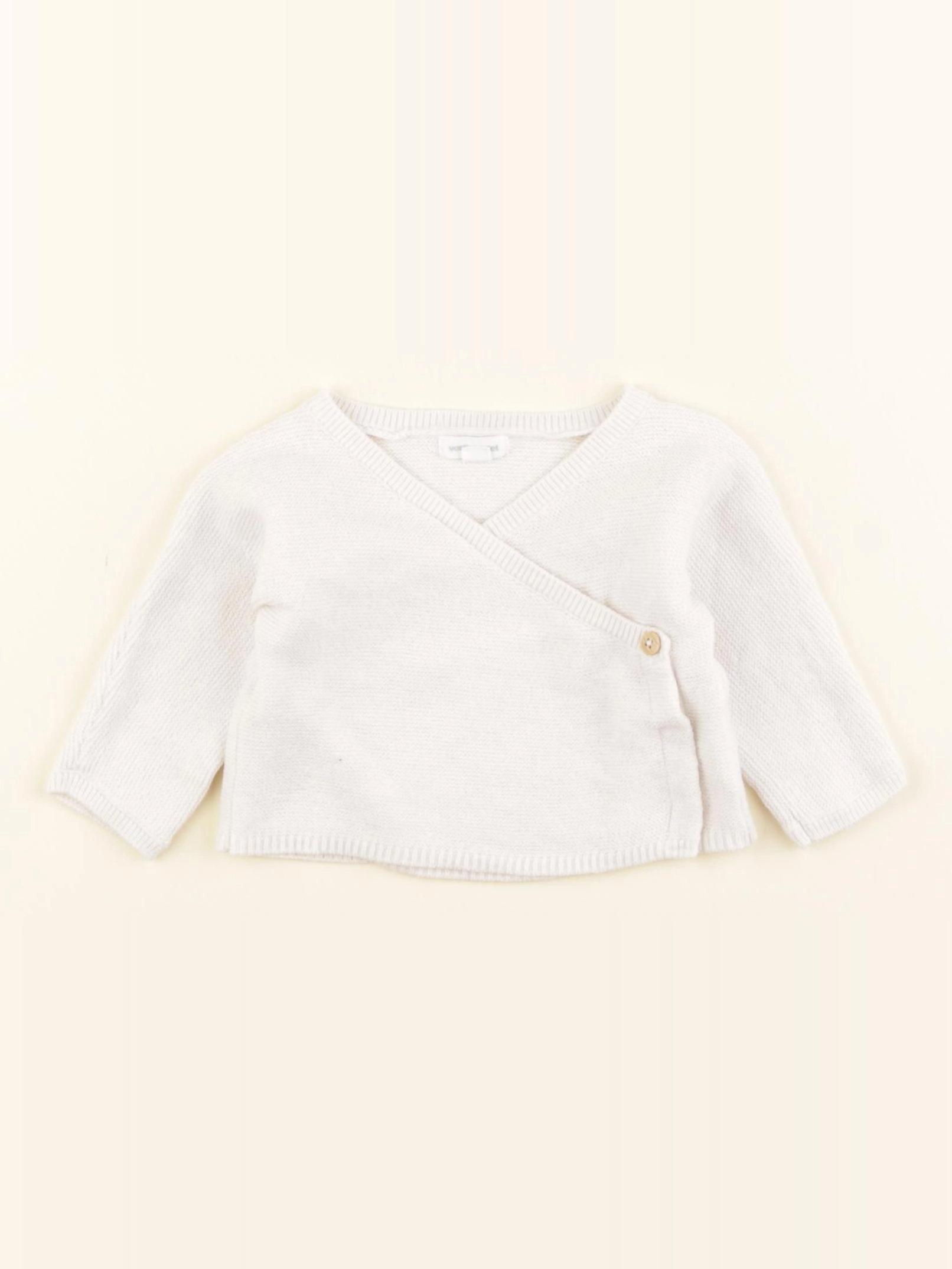 Vertbaudet - gilet blanc - 1 mois