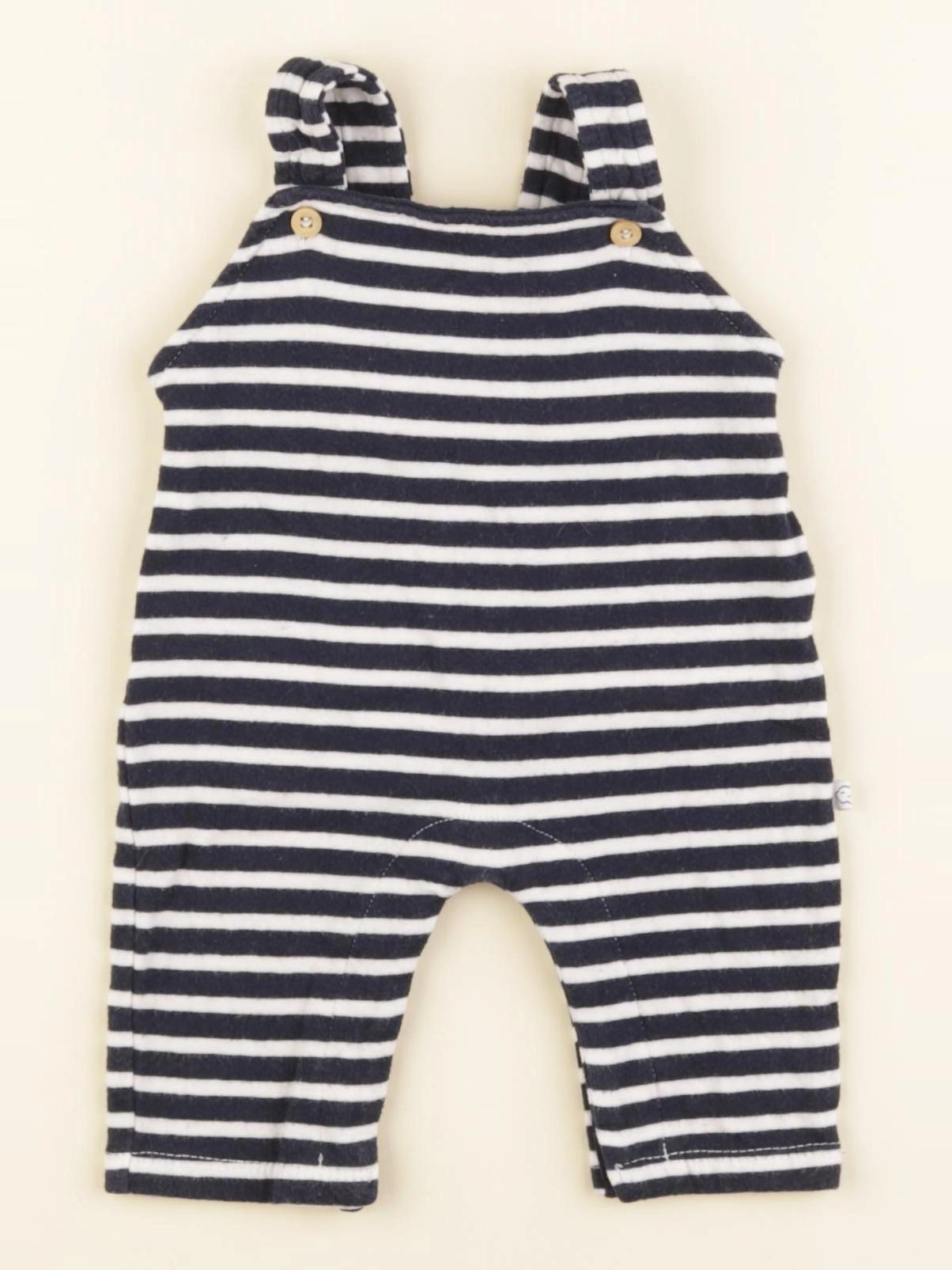 Vertbaudet - combinaison blanc, bleu - 1 mois