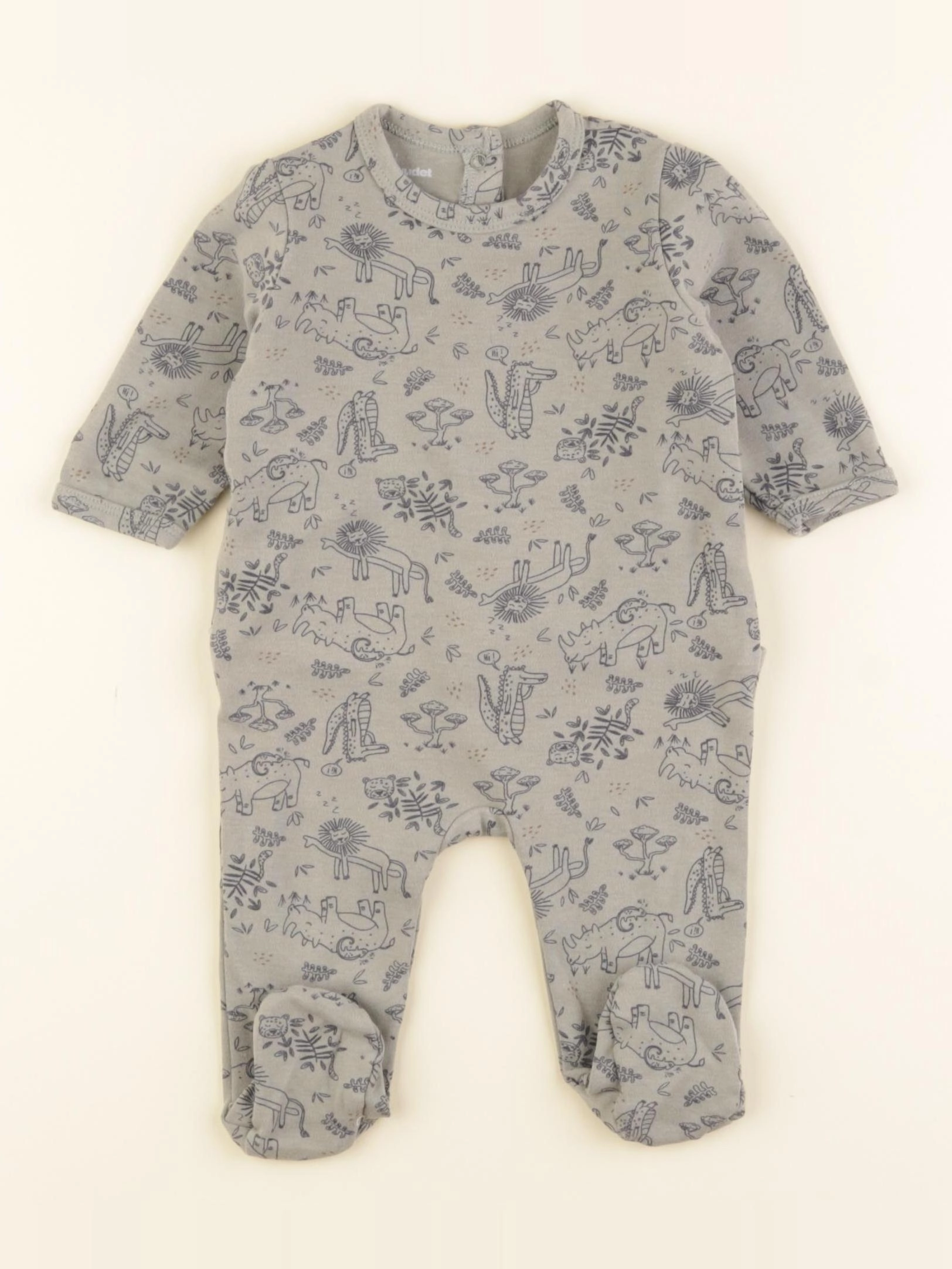 Vertbaudet - pyjama coton vert - 3 mois