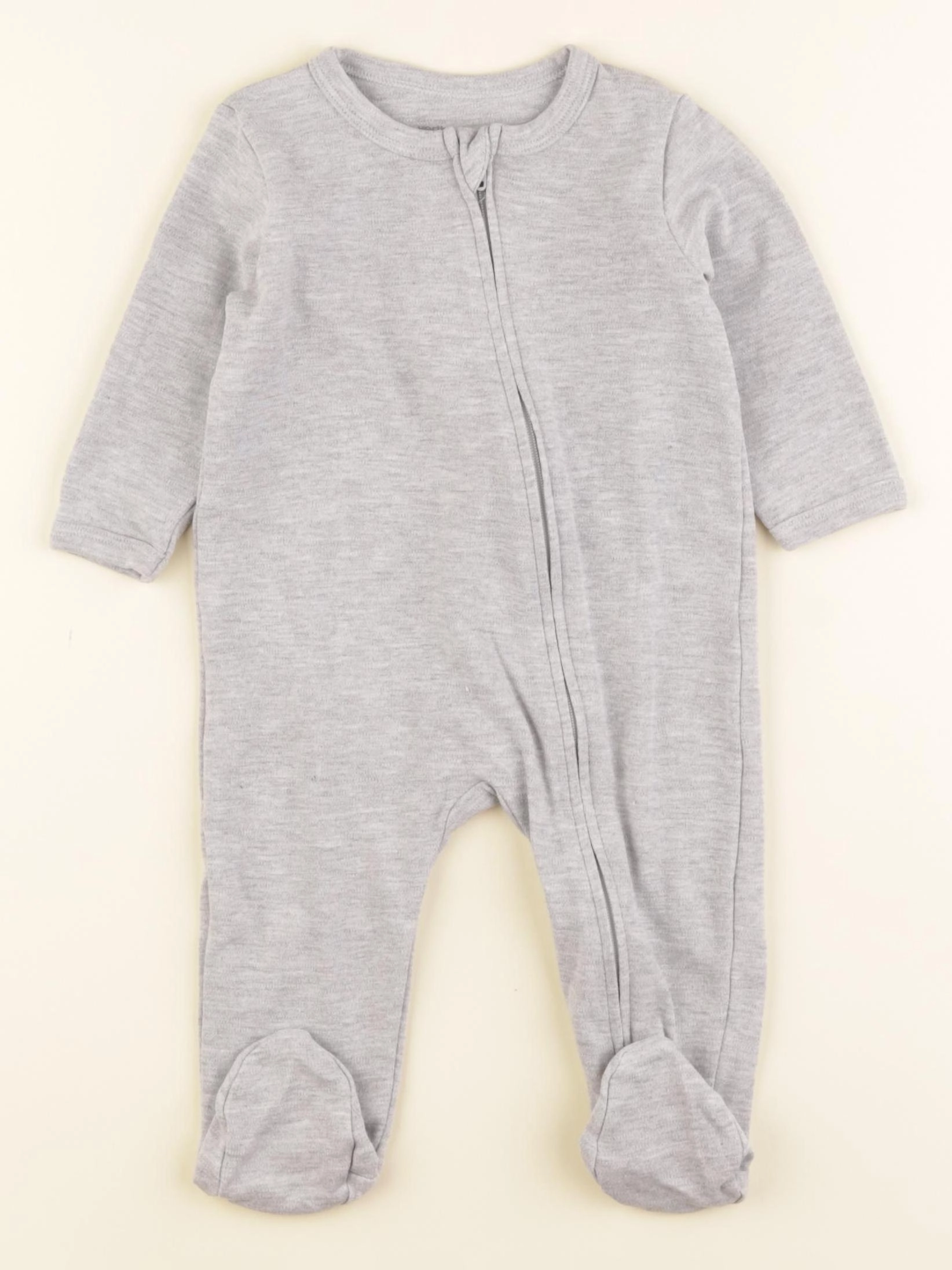 Vertbaudet - pyjama coton gris - 6 mois