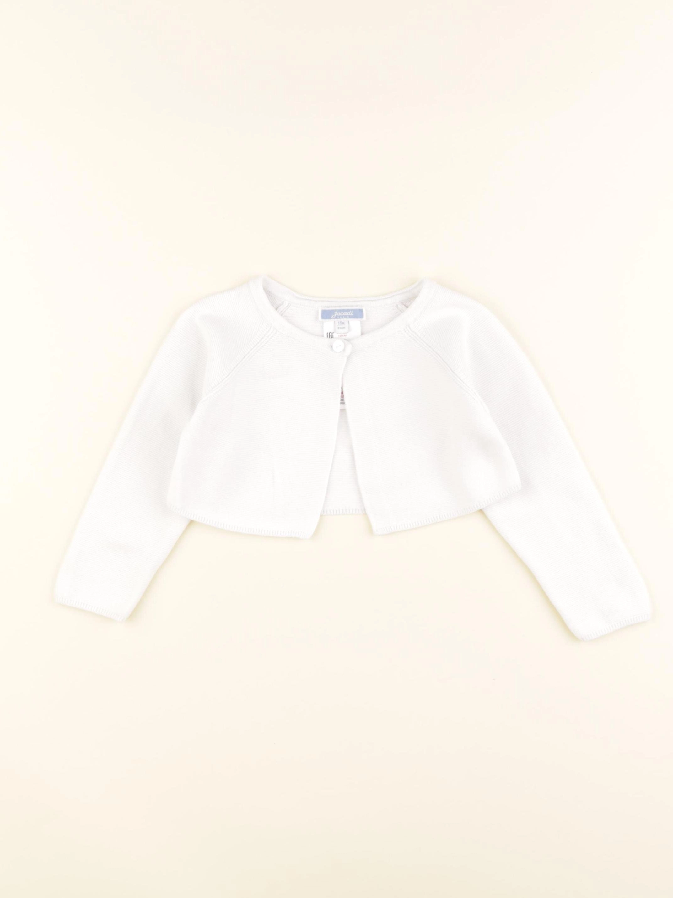 Jacadi - gilet blanc - 18 mois