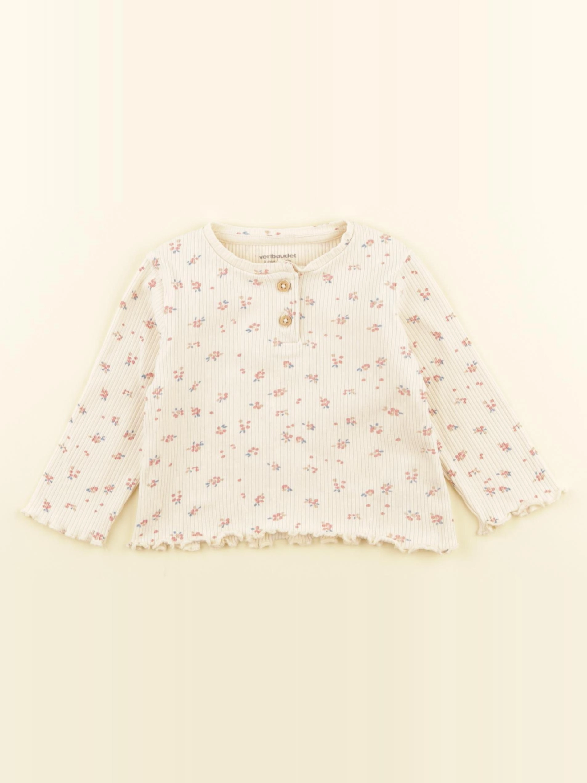 Vertbaudet - tee-shirt blanc - 9 mois