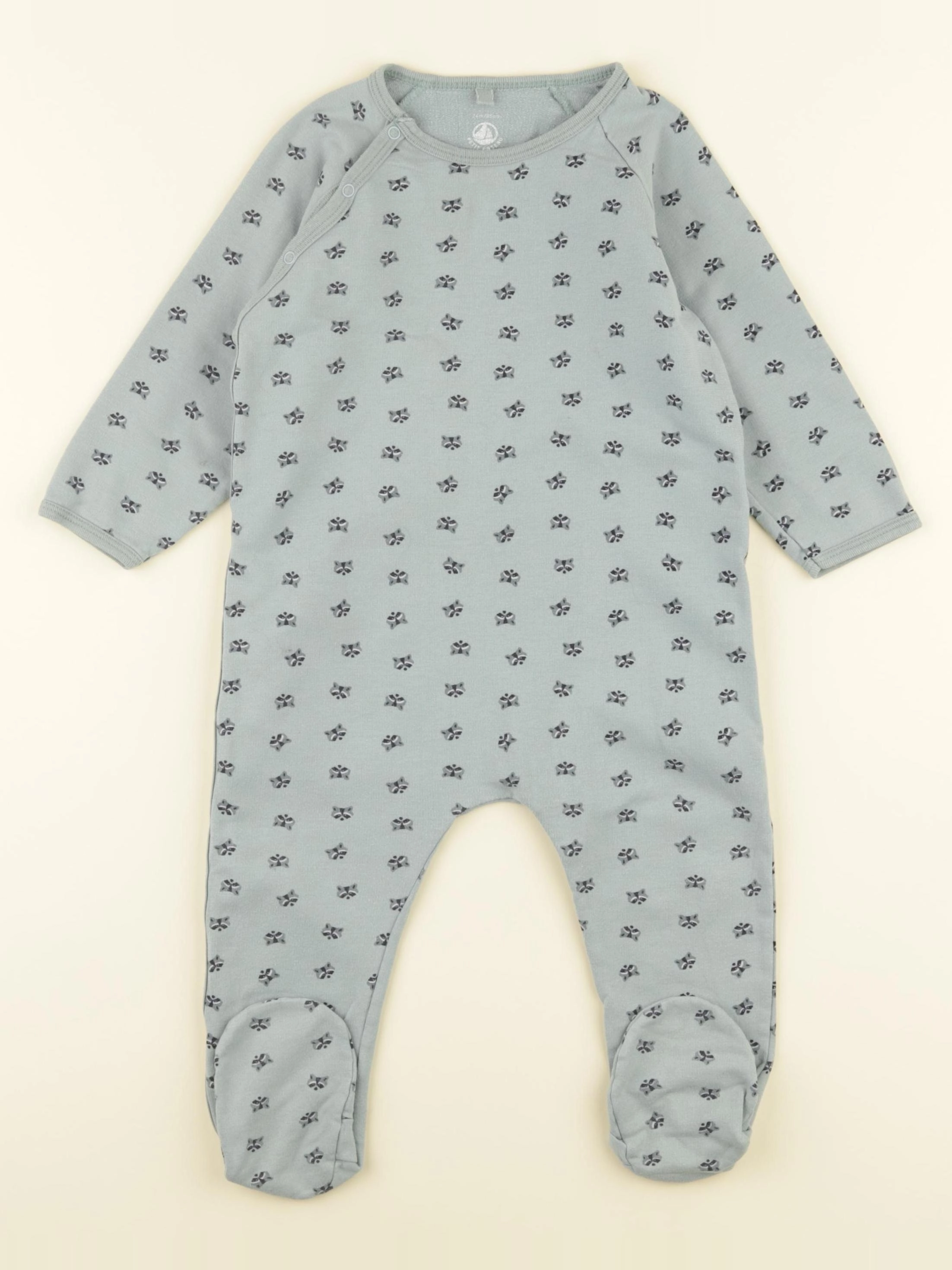 Petit Bateau - pyjama coton bleu - 24 mois