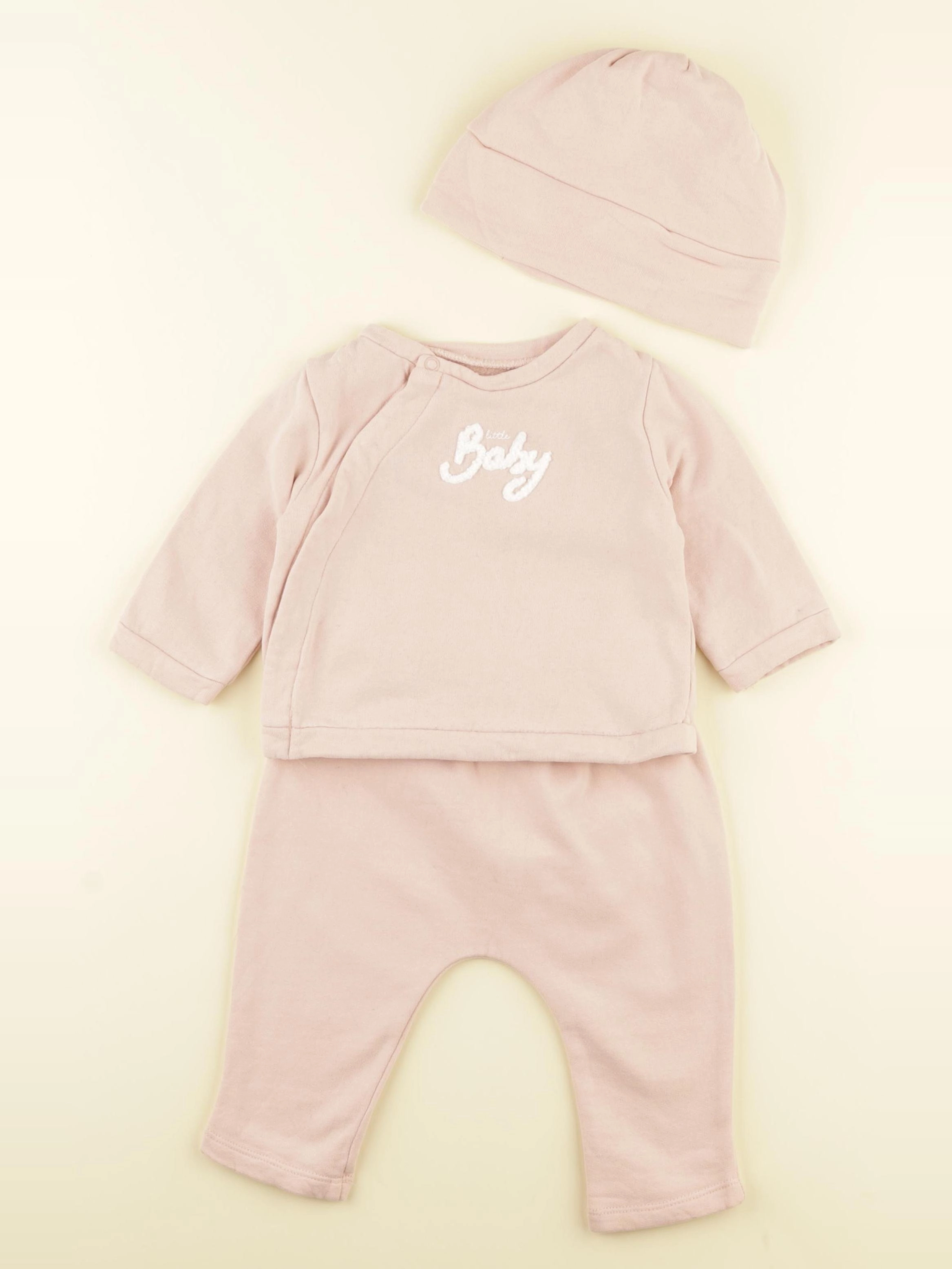 Vertbaudet - ensemble rose - 3 mois