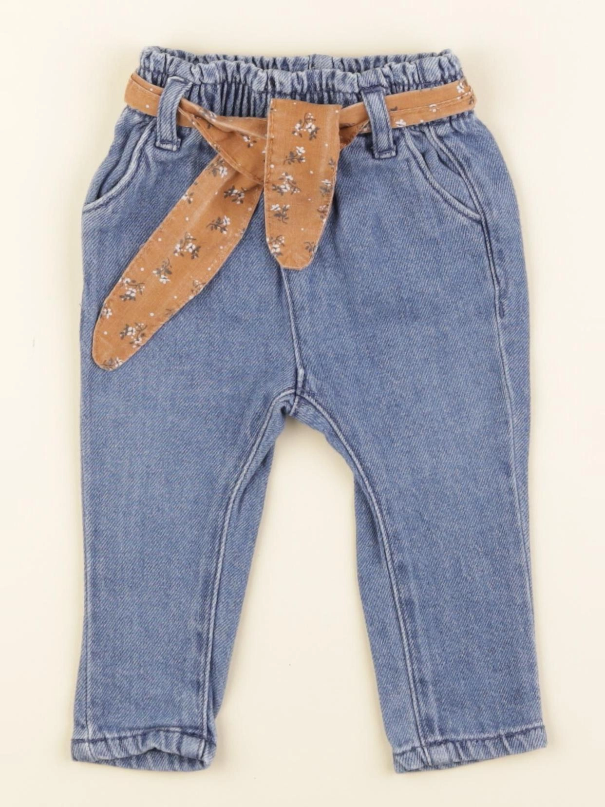 Vertbaudet - jean bleu - 6 mois