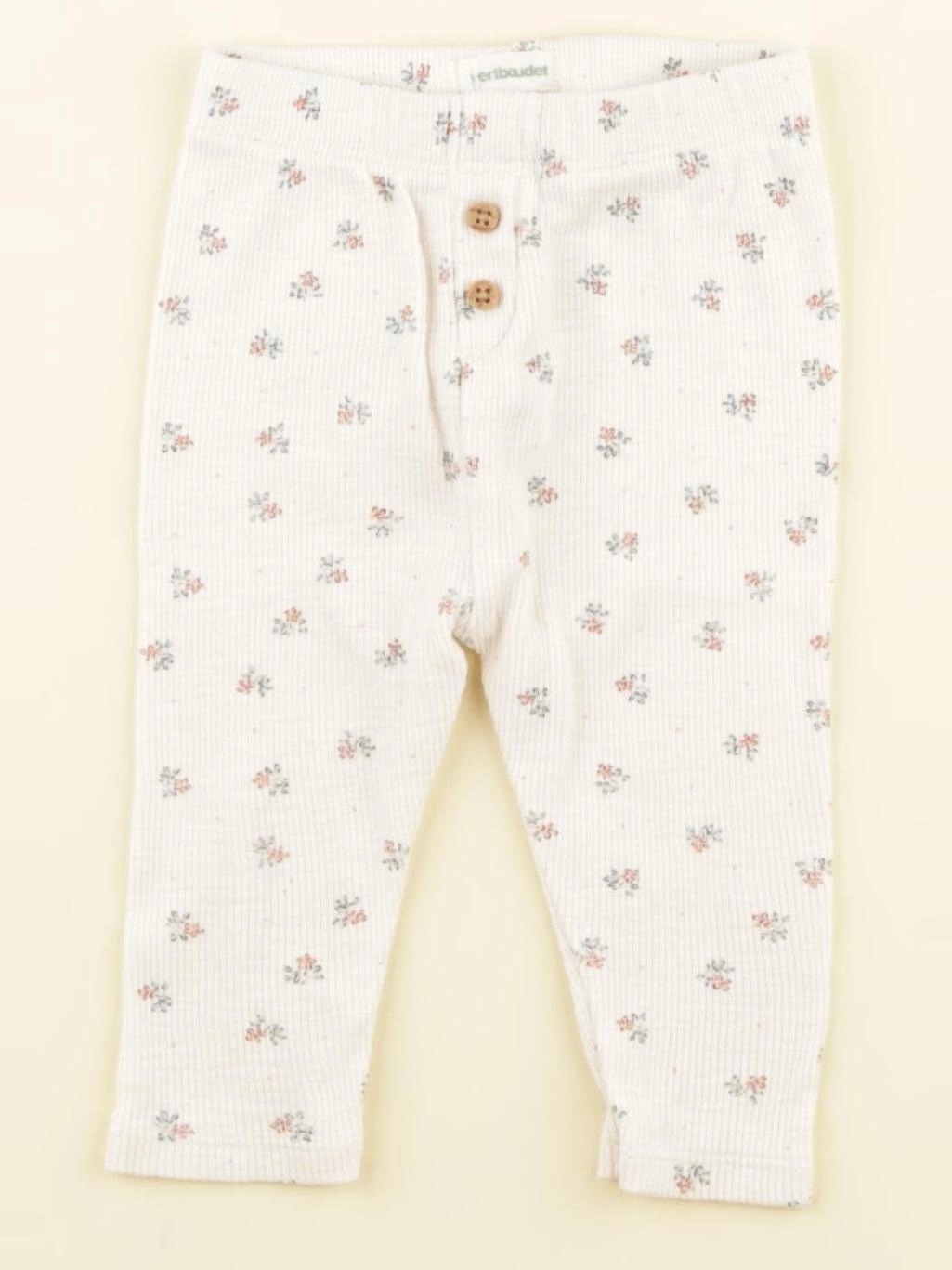 Vertbaudet - legging blanc - 6 mois