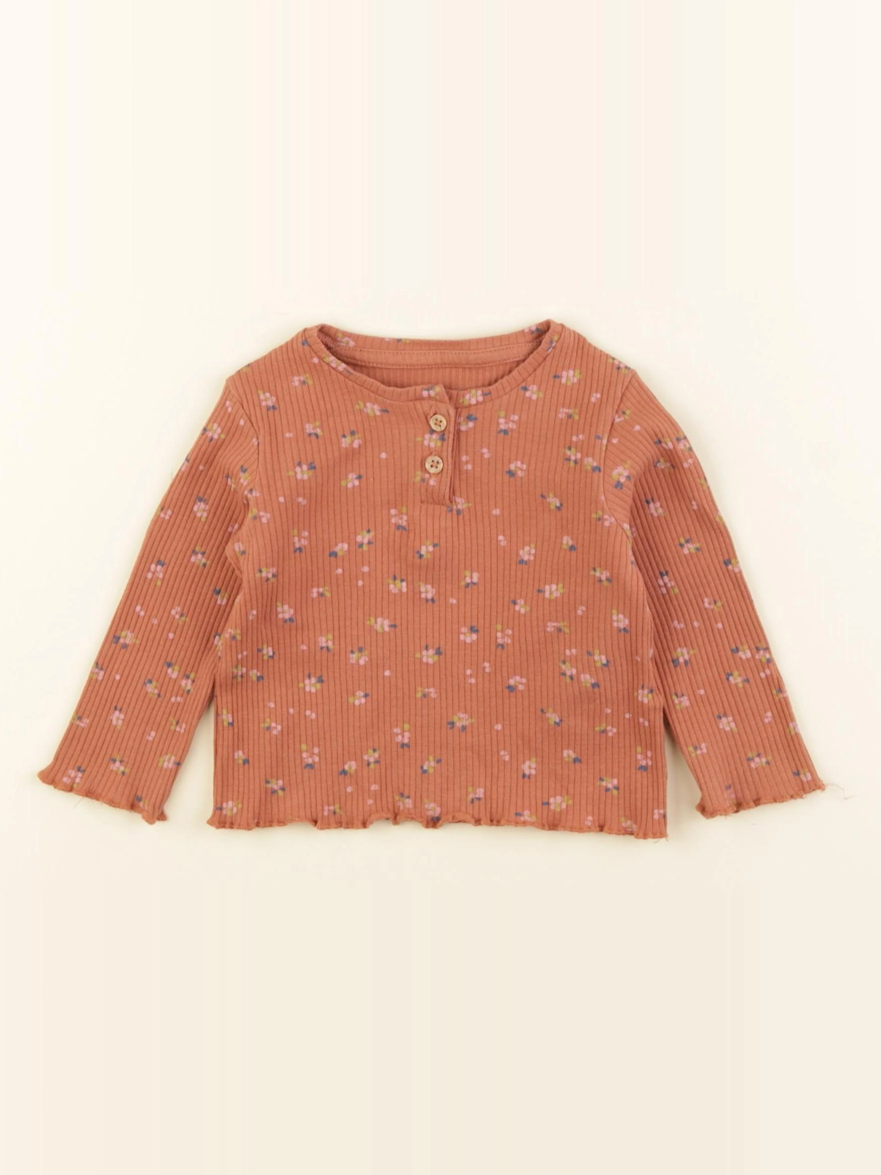 Vertbaudet - tee-shirt orange - 6 mois