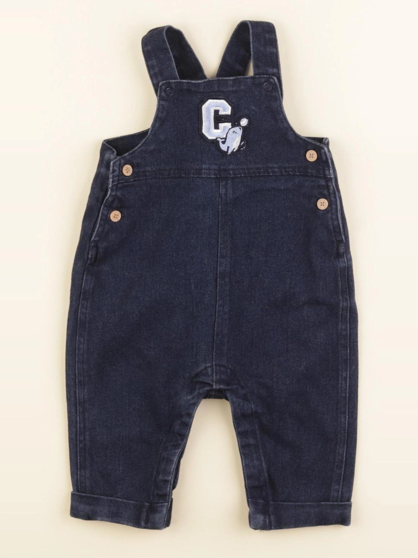 Vertbaudet - salopette bleu - 3 mois