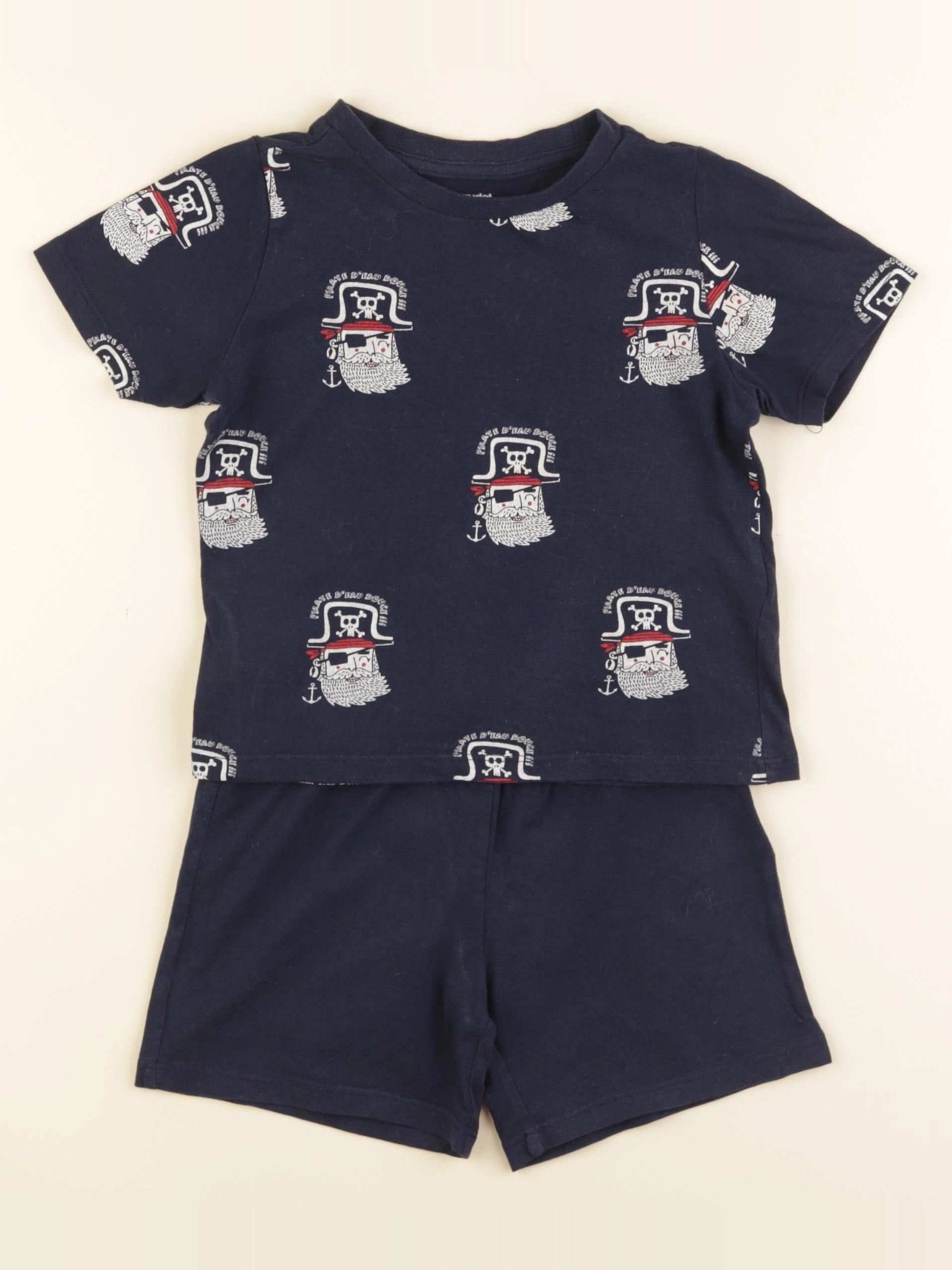 Vertbaudet - pyjama coton bleu - 4 ans