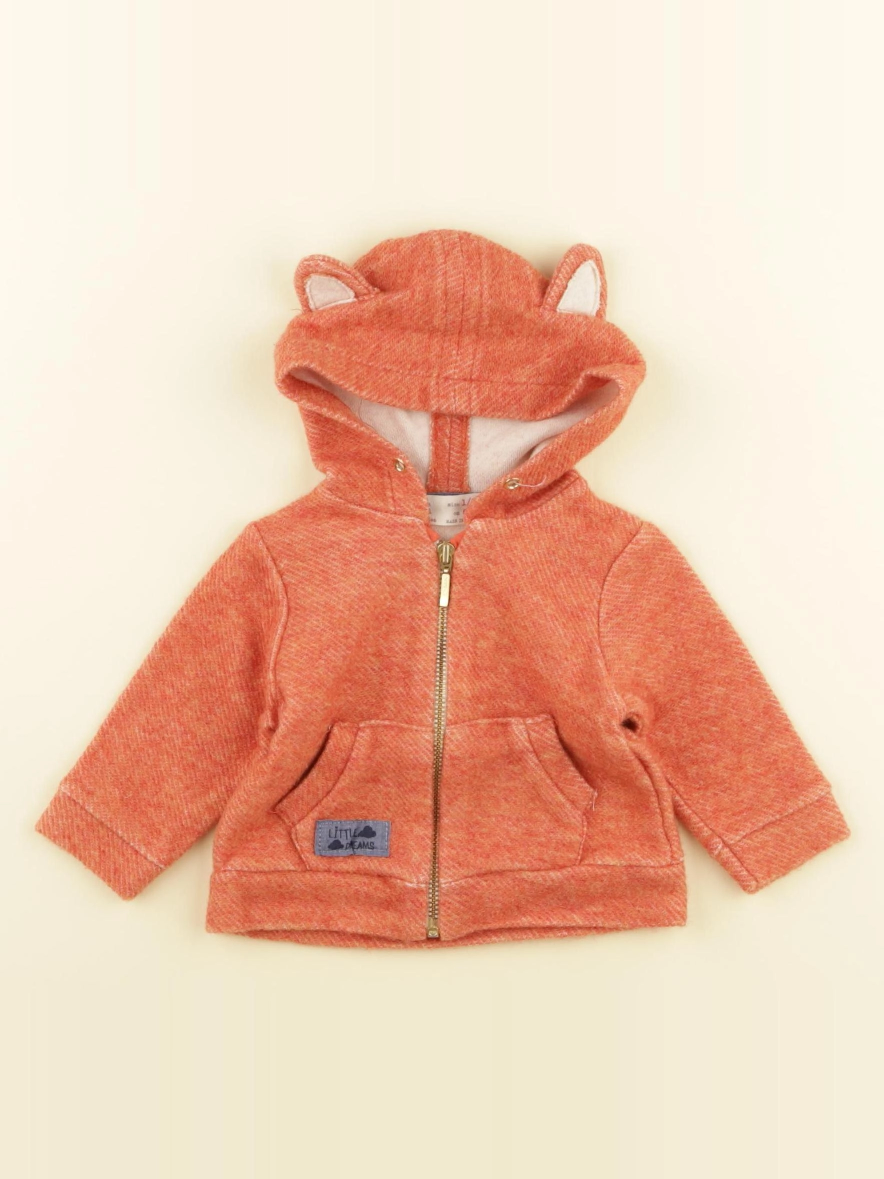 Zara - veste orange - 1/3 mois