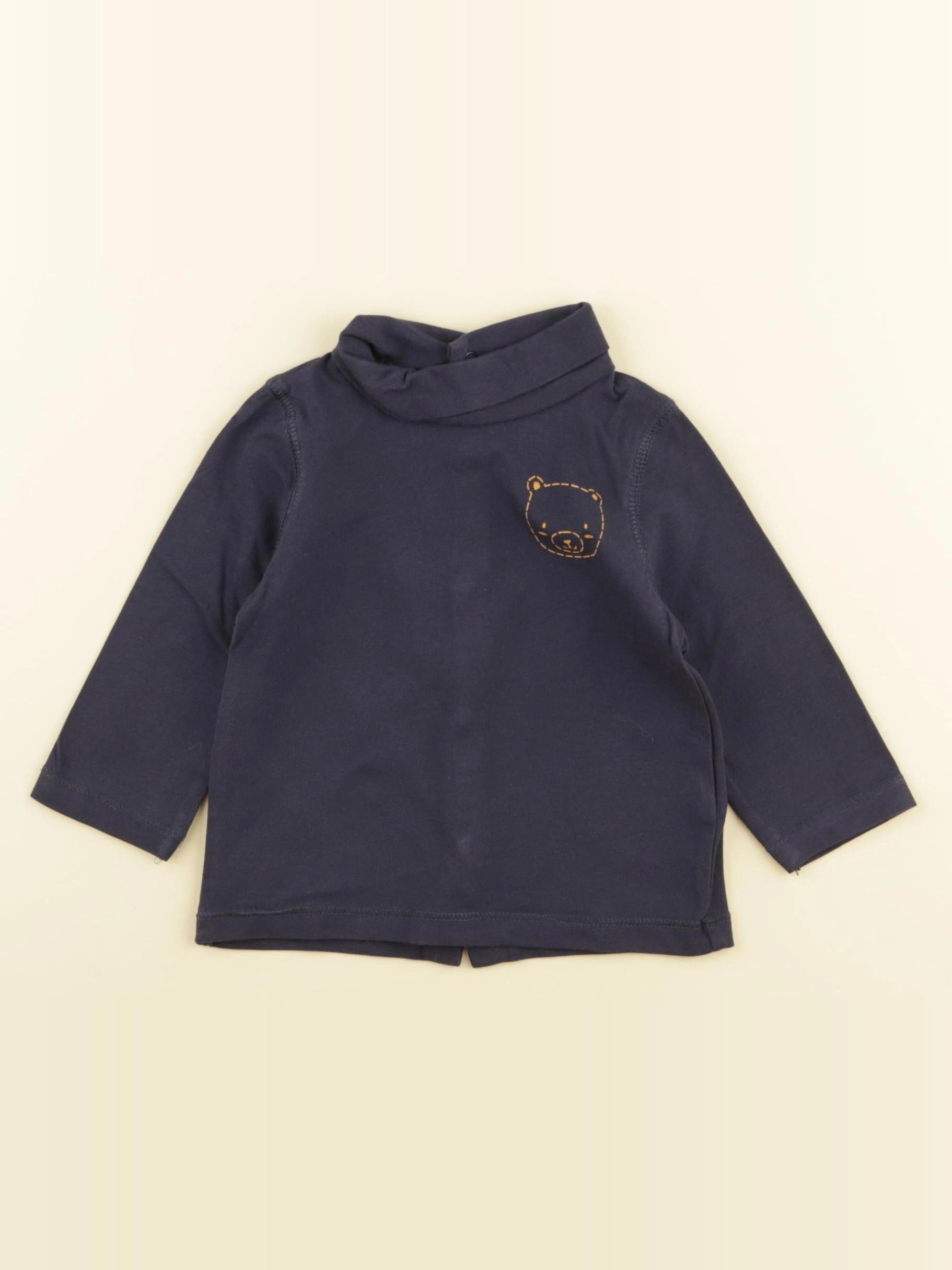 Vertbaudet - sous-pull bleu - 6 mois