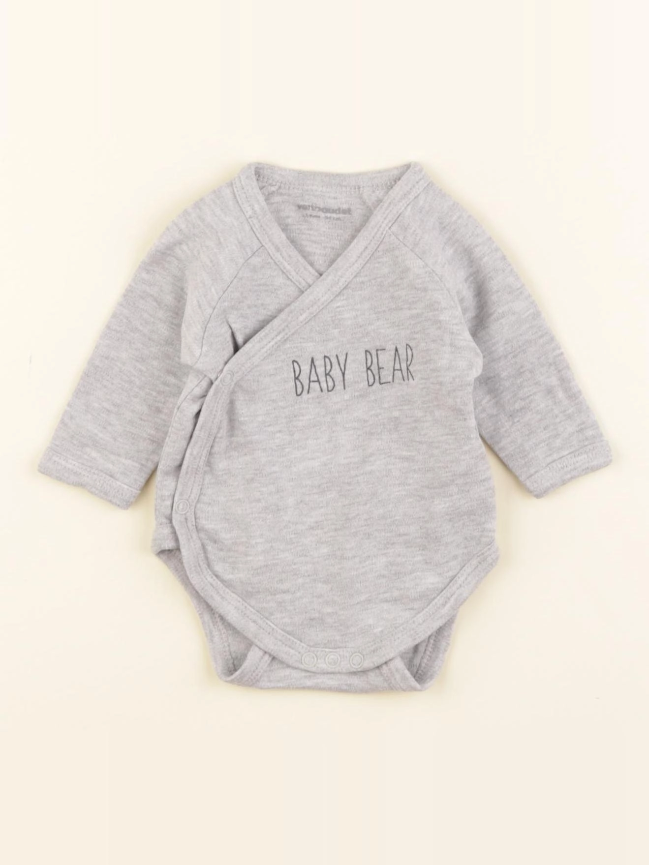 Vertbaudet - body gris - 1 mois