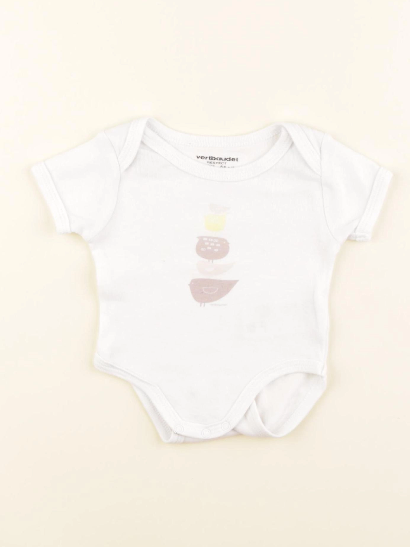 Vertbaudet - body blanc - 1 mois