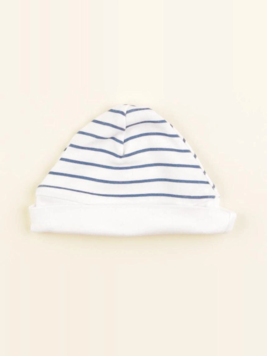 Vertbaudet - chapeau bleu, blanc - 3/6 mois