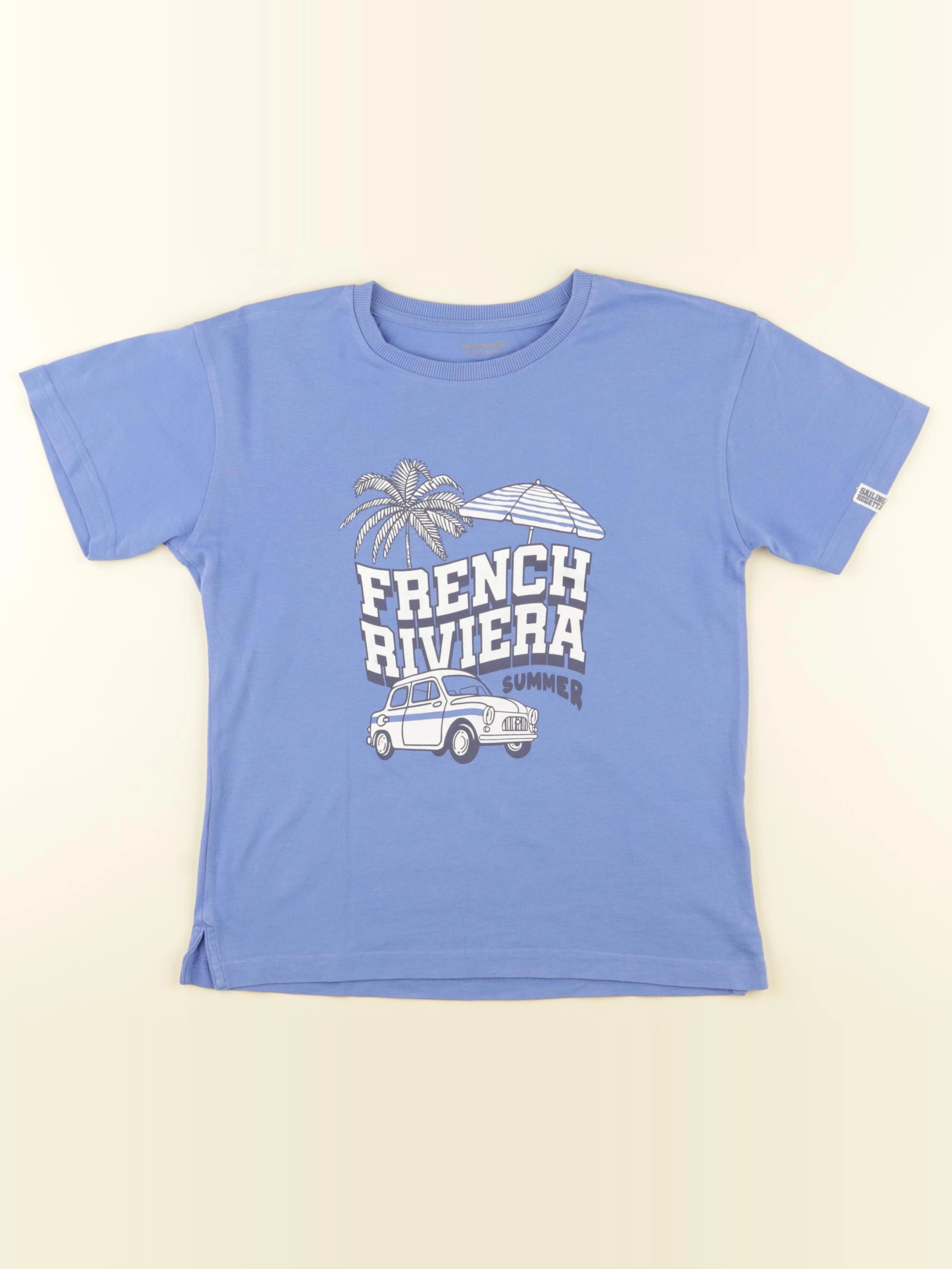 Vertbaudet - tee-shirt bleu - 8 ans
