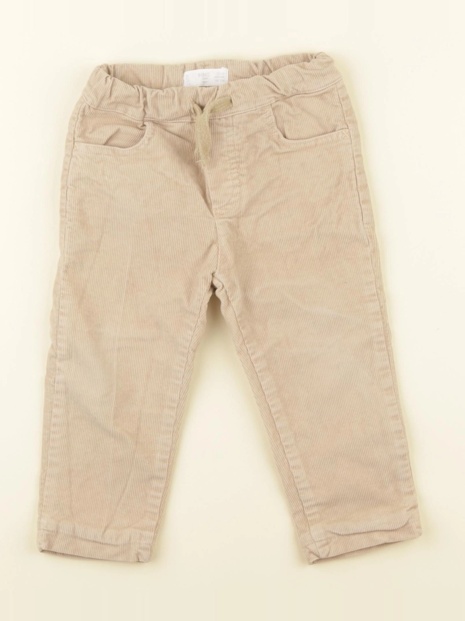 Mango - pantalon doublé beige - 12/18 mois