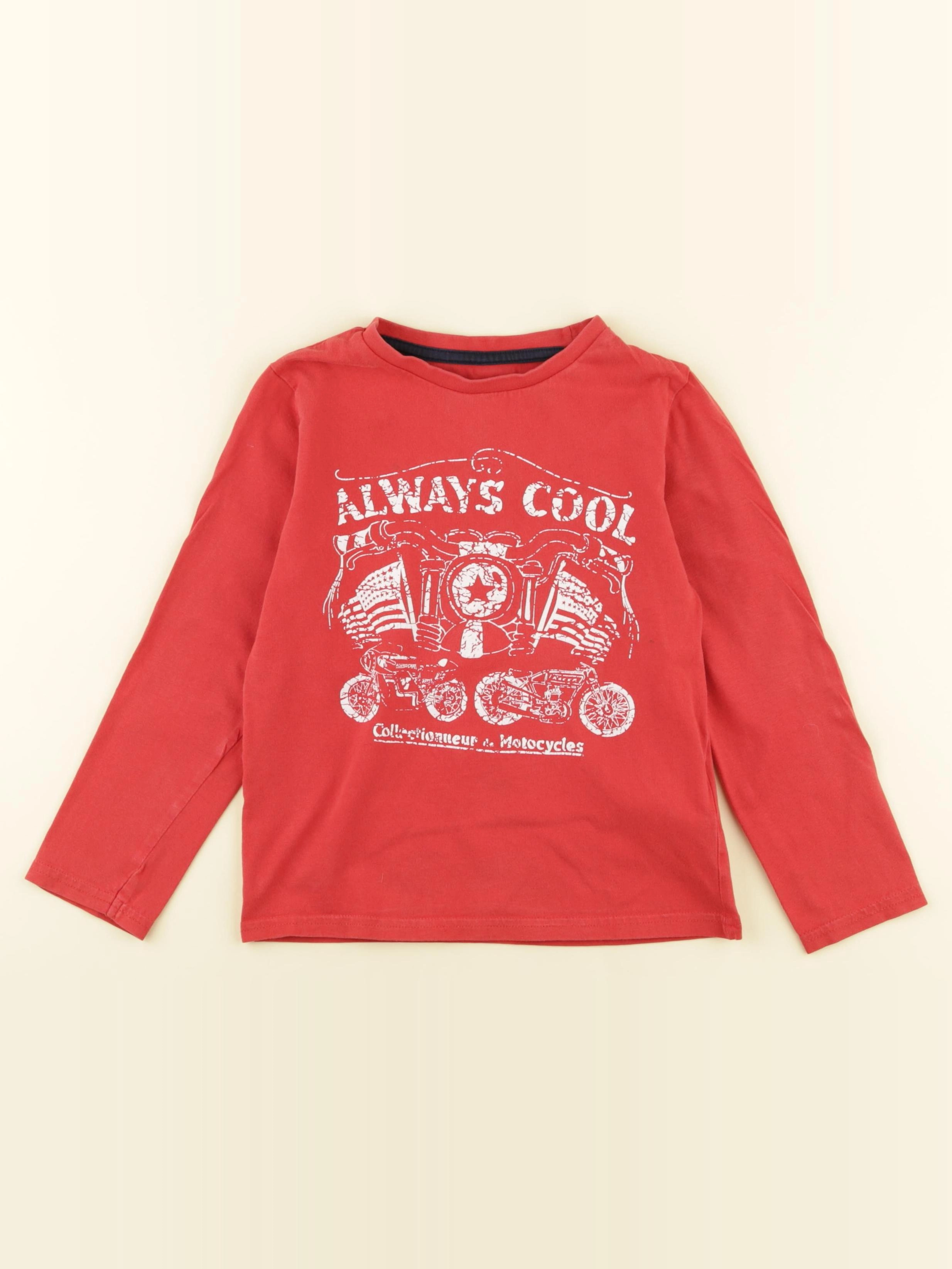 Vertbaudet - tee-shirt rouge - 4 ans
