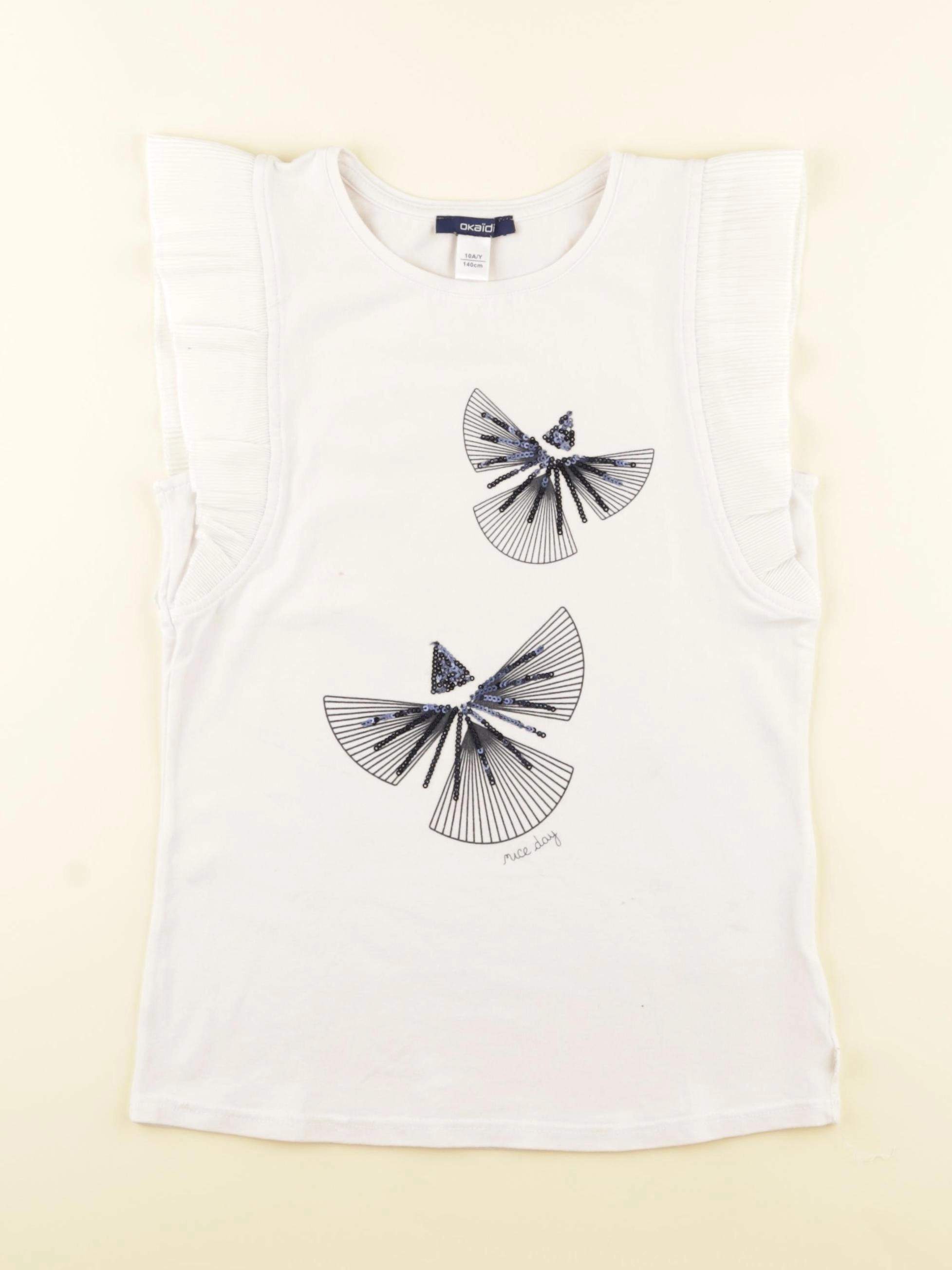 Okaidi - tee-shirt blanc - 10 ans