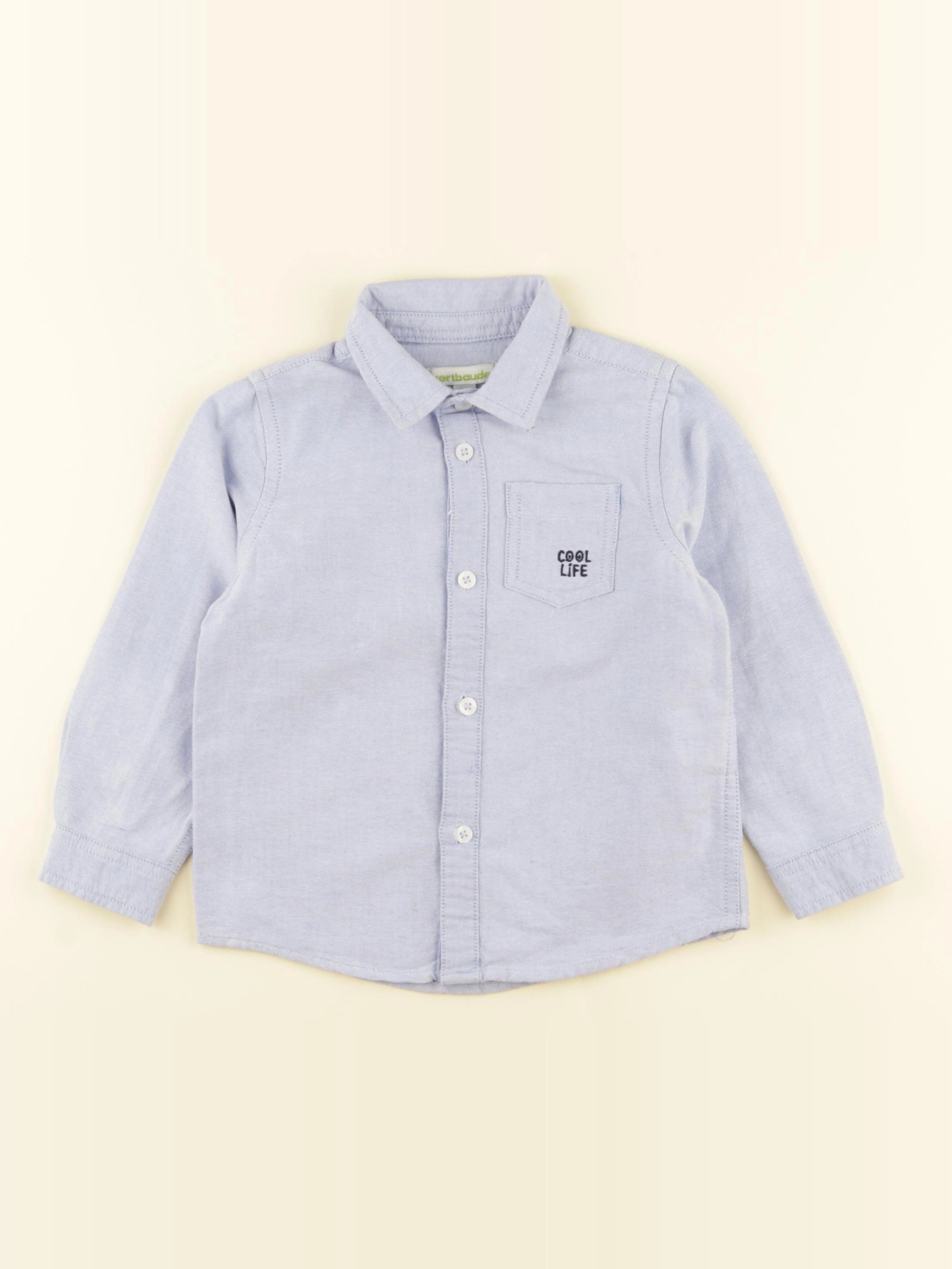 Vertbaudet - chemise bleu - 3 ans