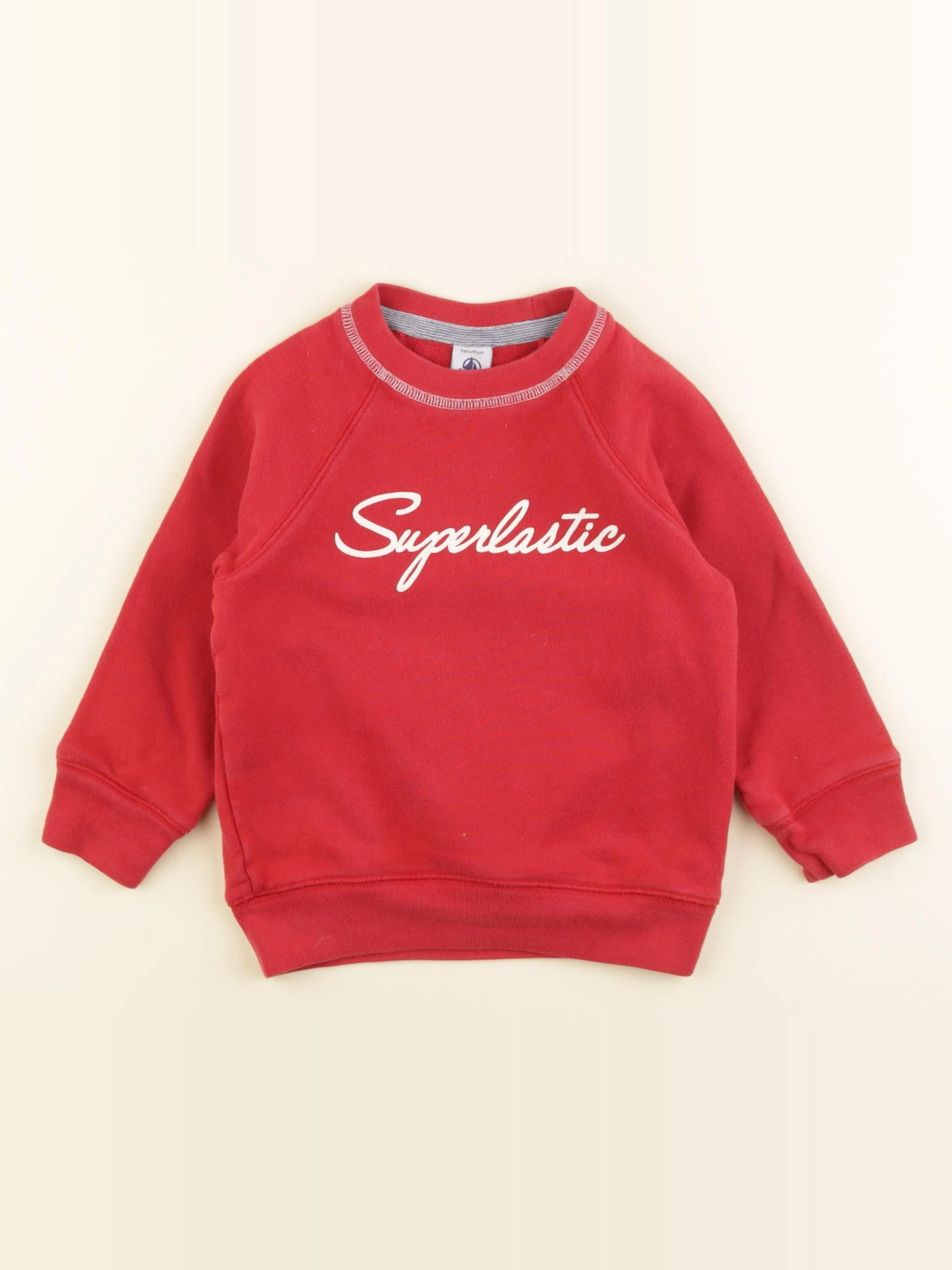 Petit Bateau - sweat rouge - 3 ans