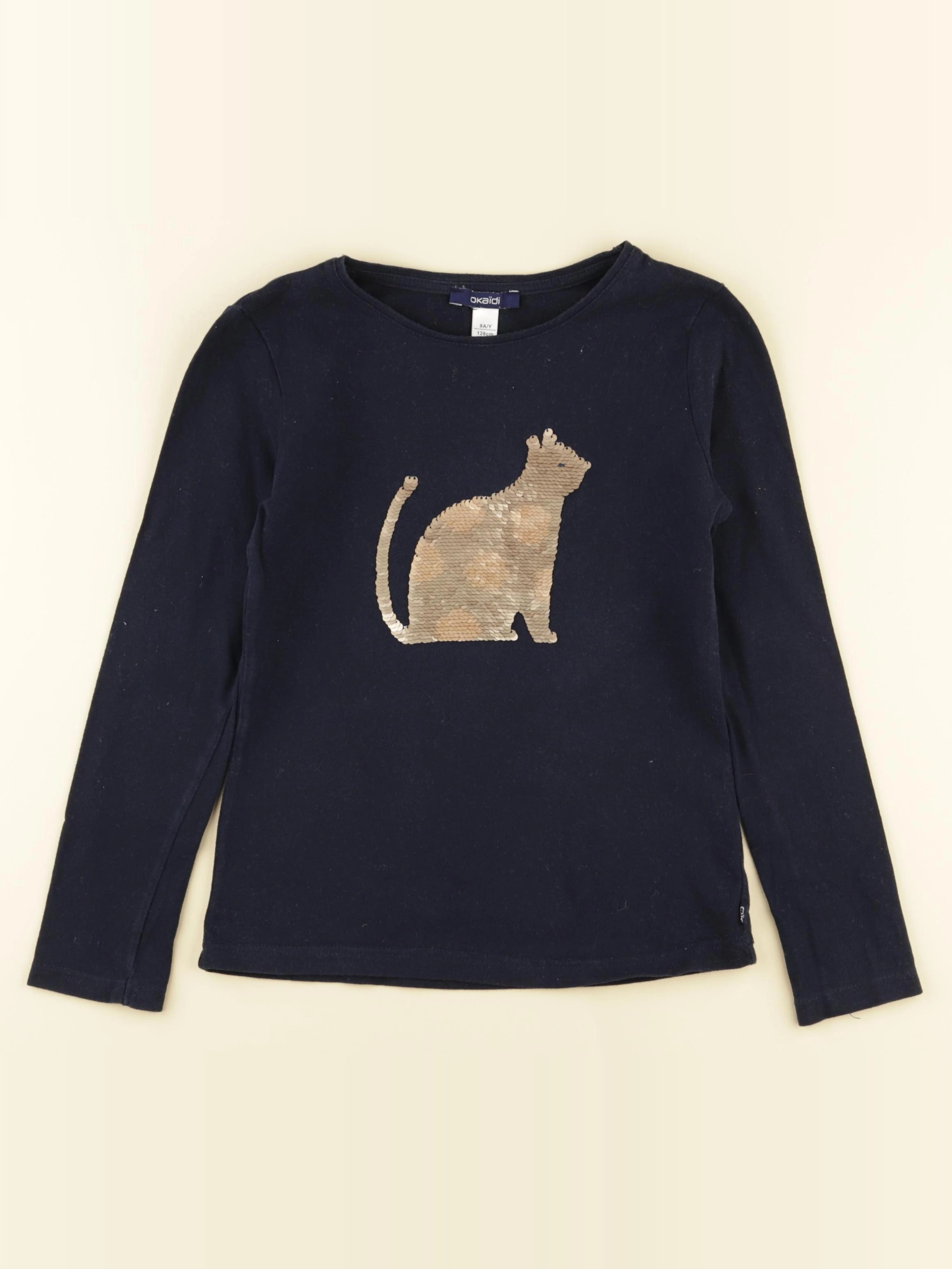 Okaidi - tee-shirt bleu - 8 ans