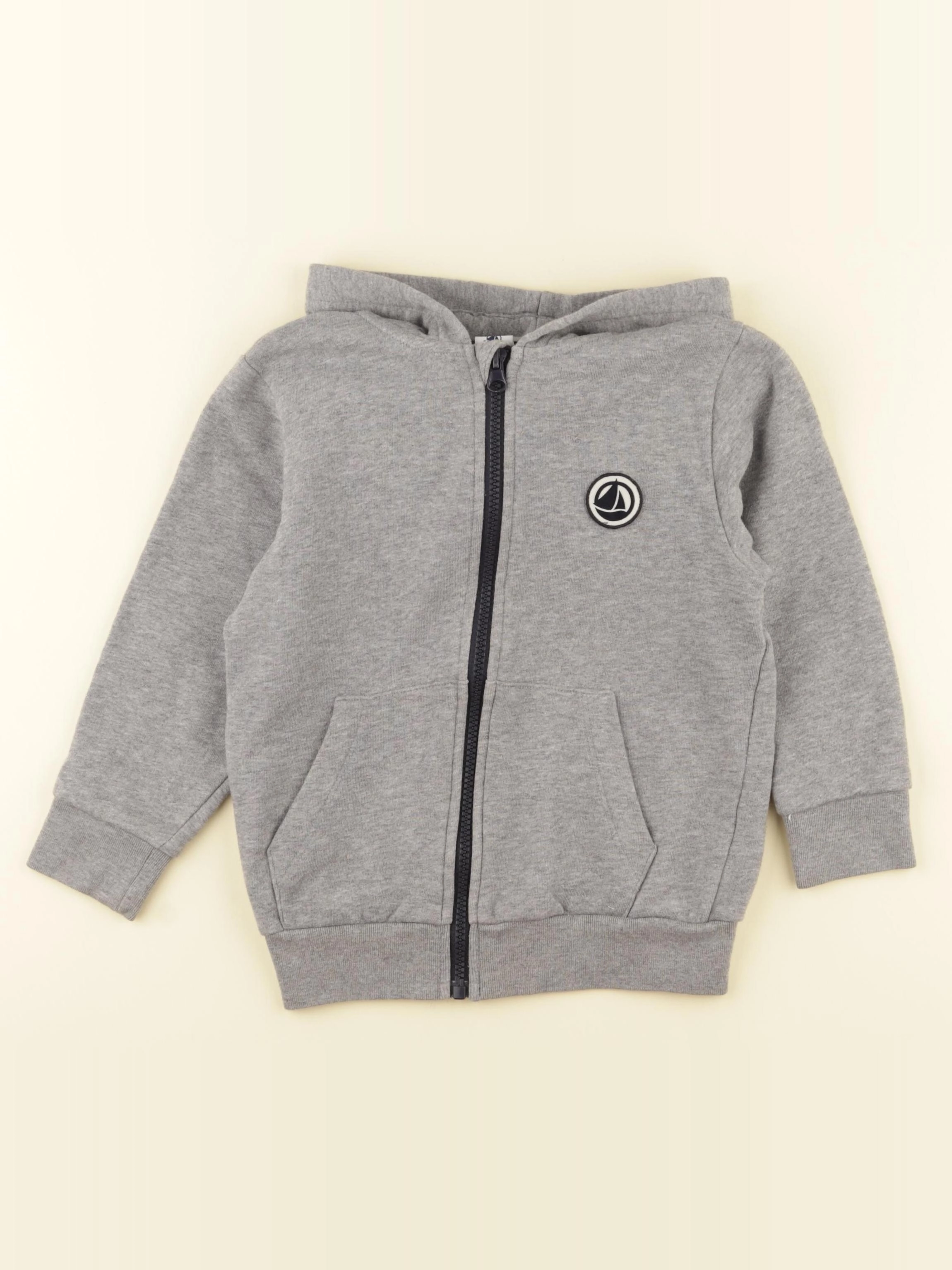 Petit Bateau - sweat gris - 5 ans