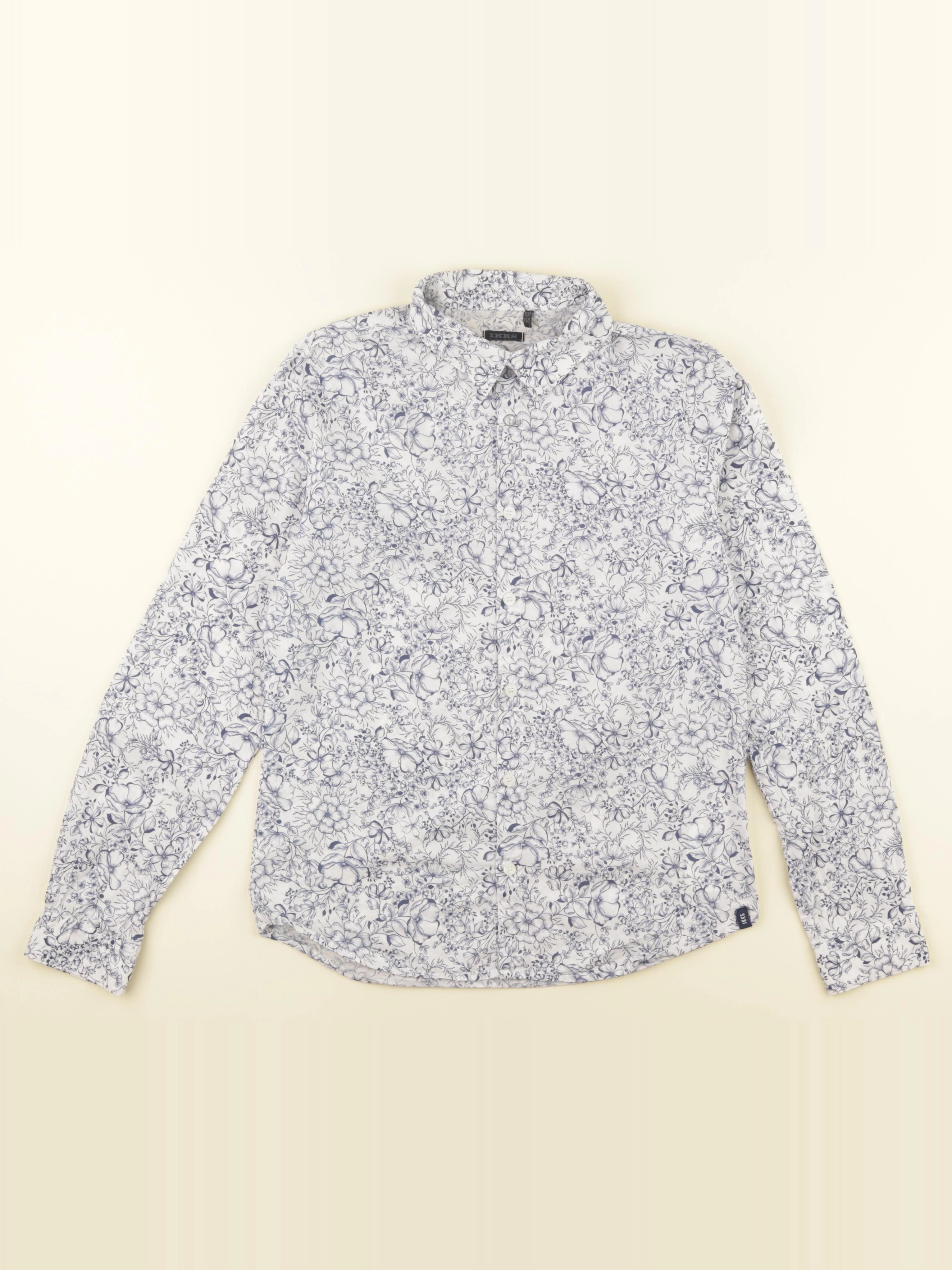 IKKS - chemise bleu, blanc - 12 ans