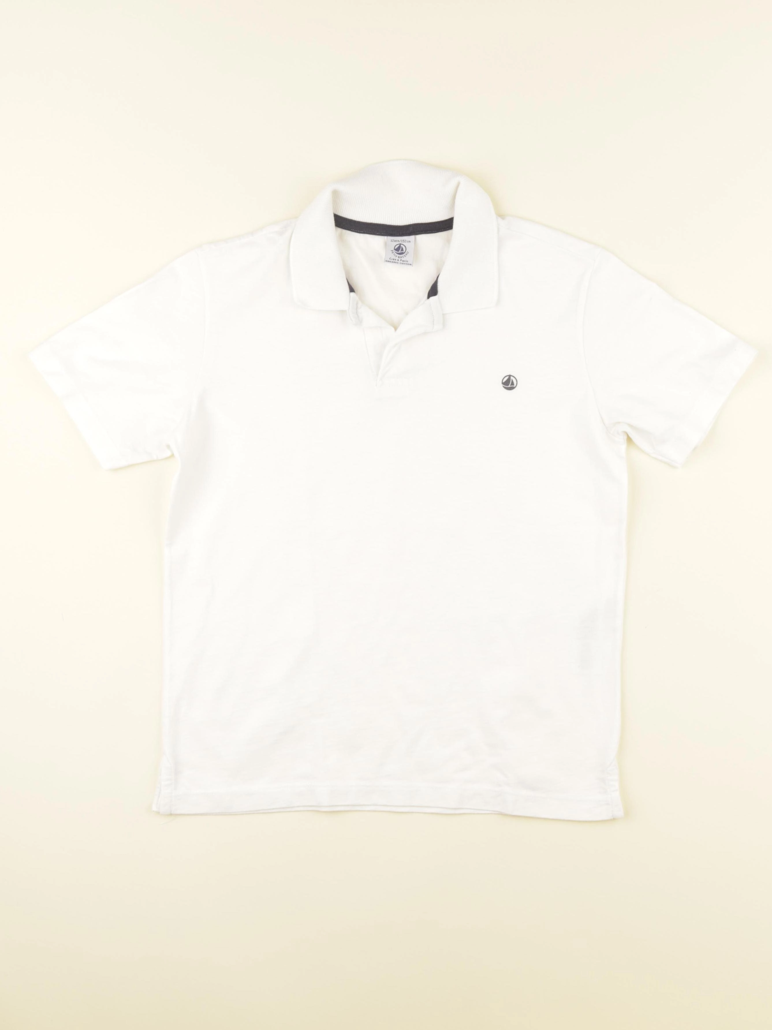Petit Bateau - polo blanc - 12 ans