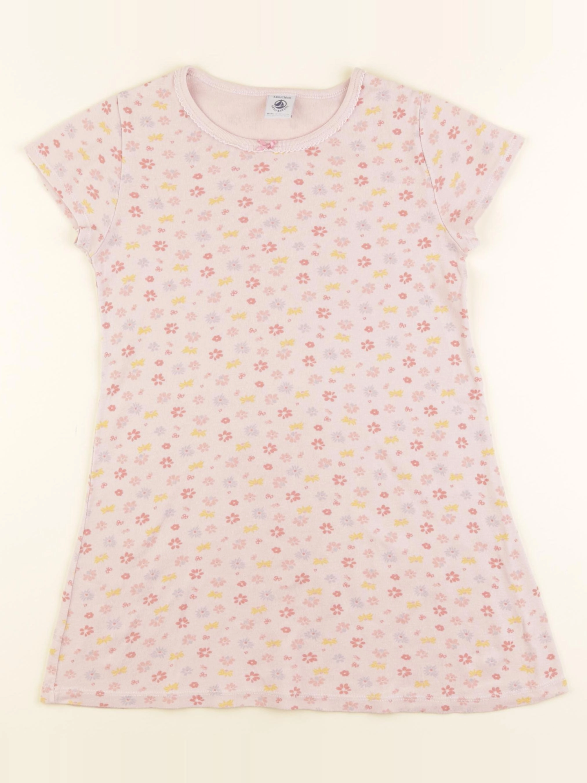 Petit Bateau - chemise de nuit coton rose - 6 ans
