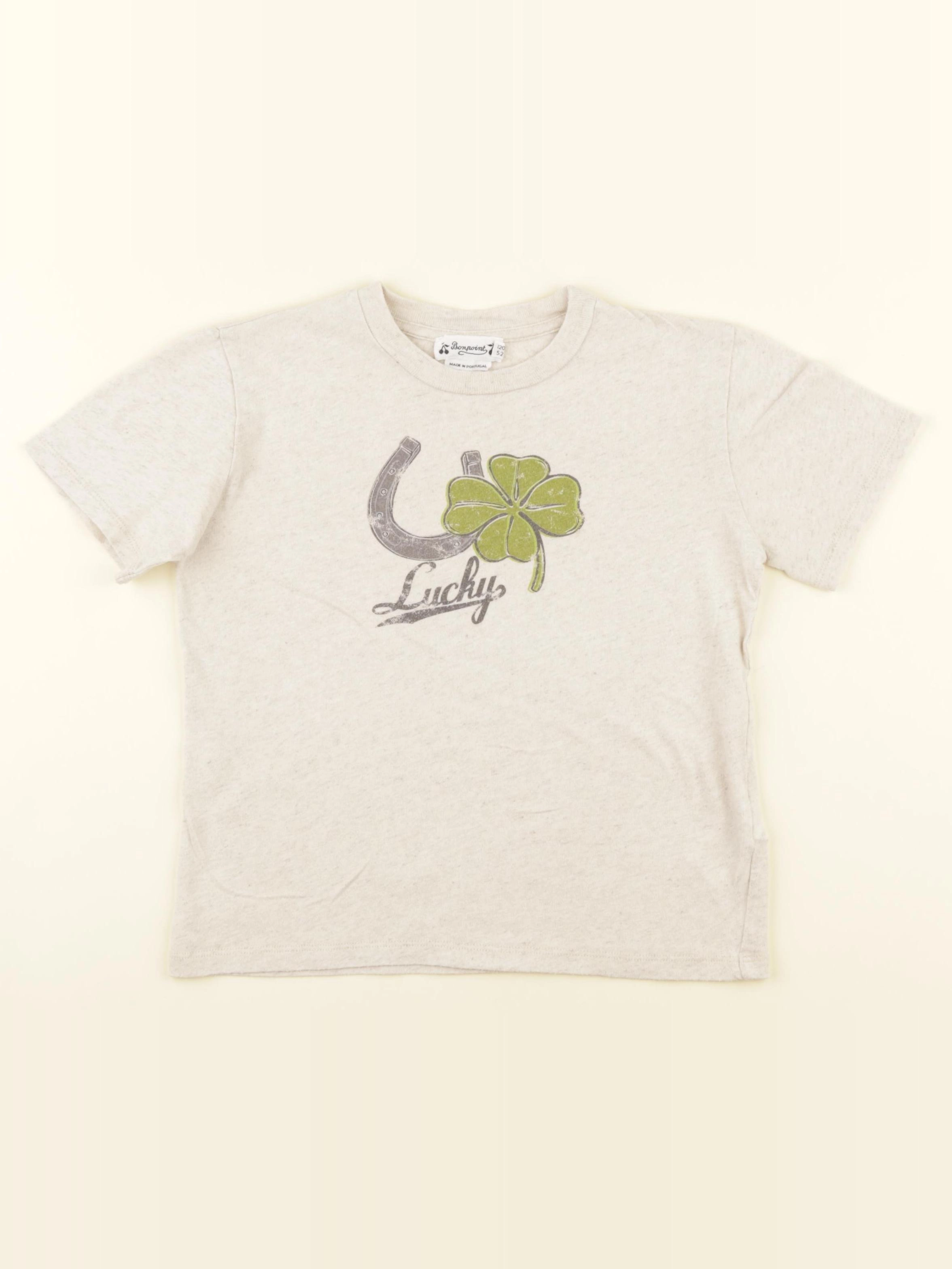 Bonpoint - tee-shirt beige - 6 ans