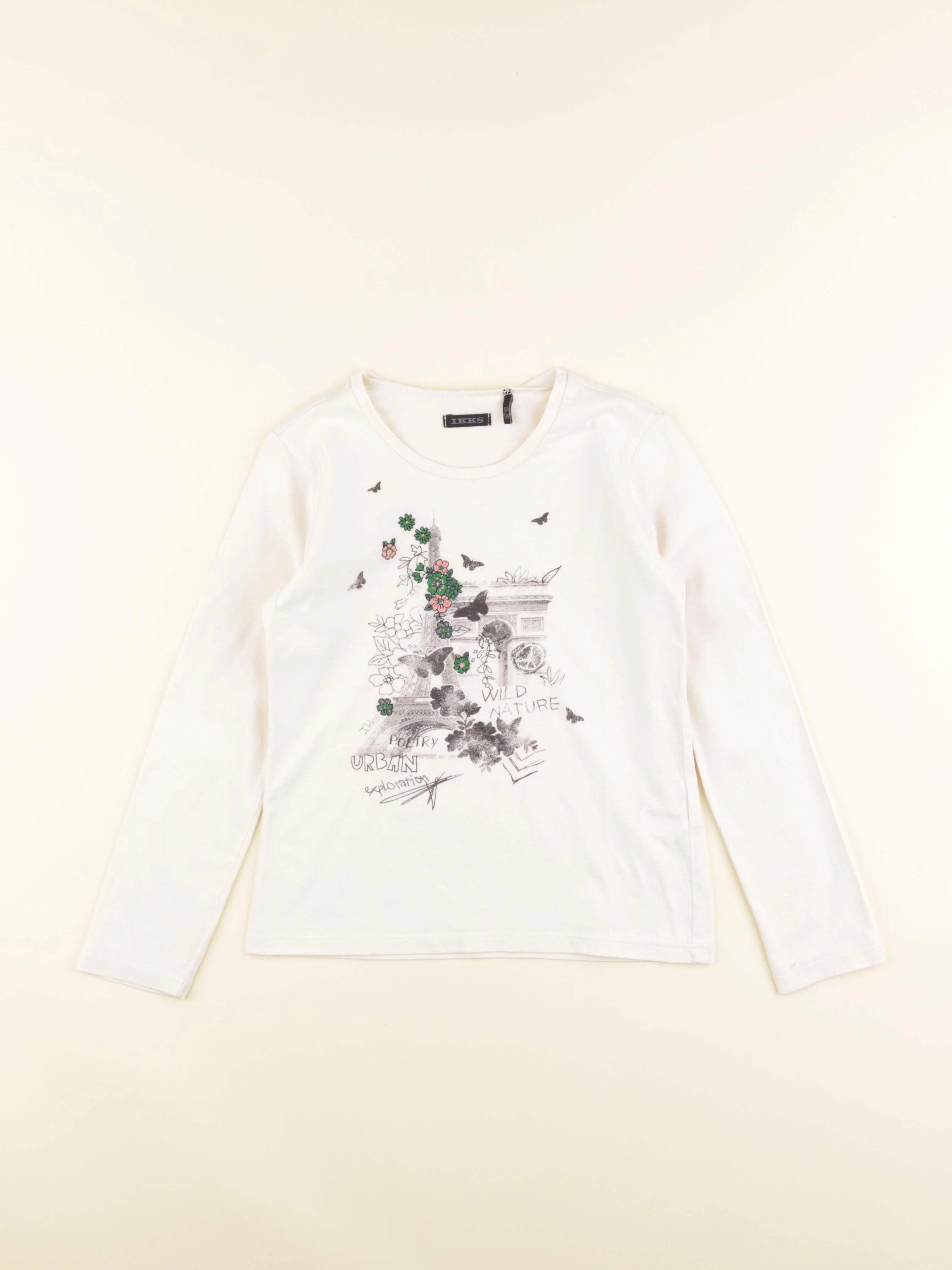 IKKS - tee-shirt blanc - 6 ans
